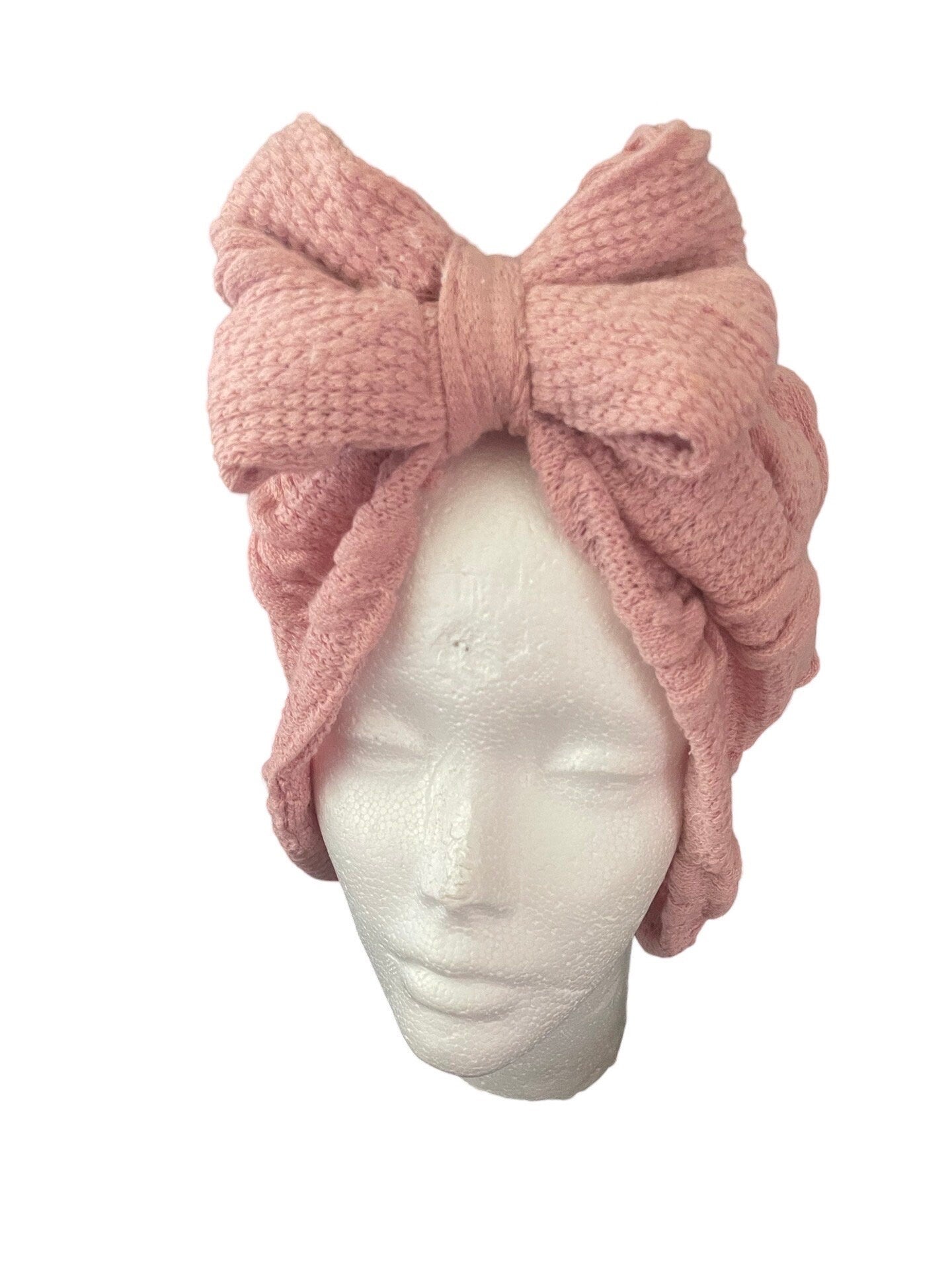 FALL | WINTER stylis and Comfortable Pre-Tied Turban, Hair Protection, Boho turban hat Cable  Knit |Headwrap|boho| chemo gift| winter hat