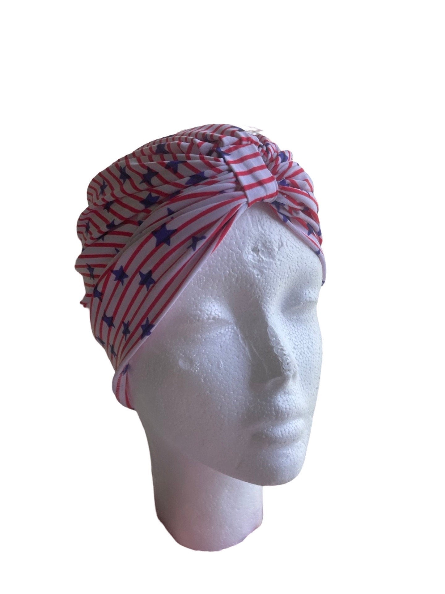 American flag swim hat patriotic turban swim cap labor day america turban USA turban americana USA swim turban women