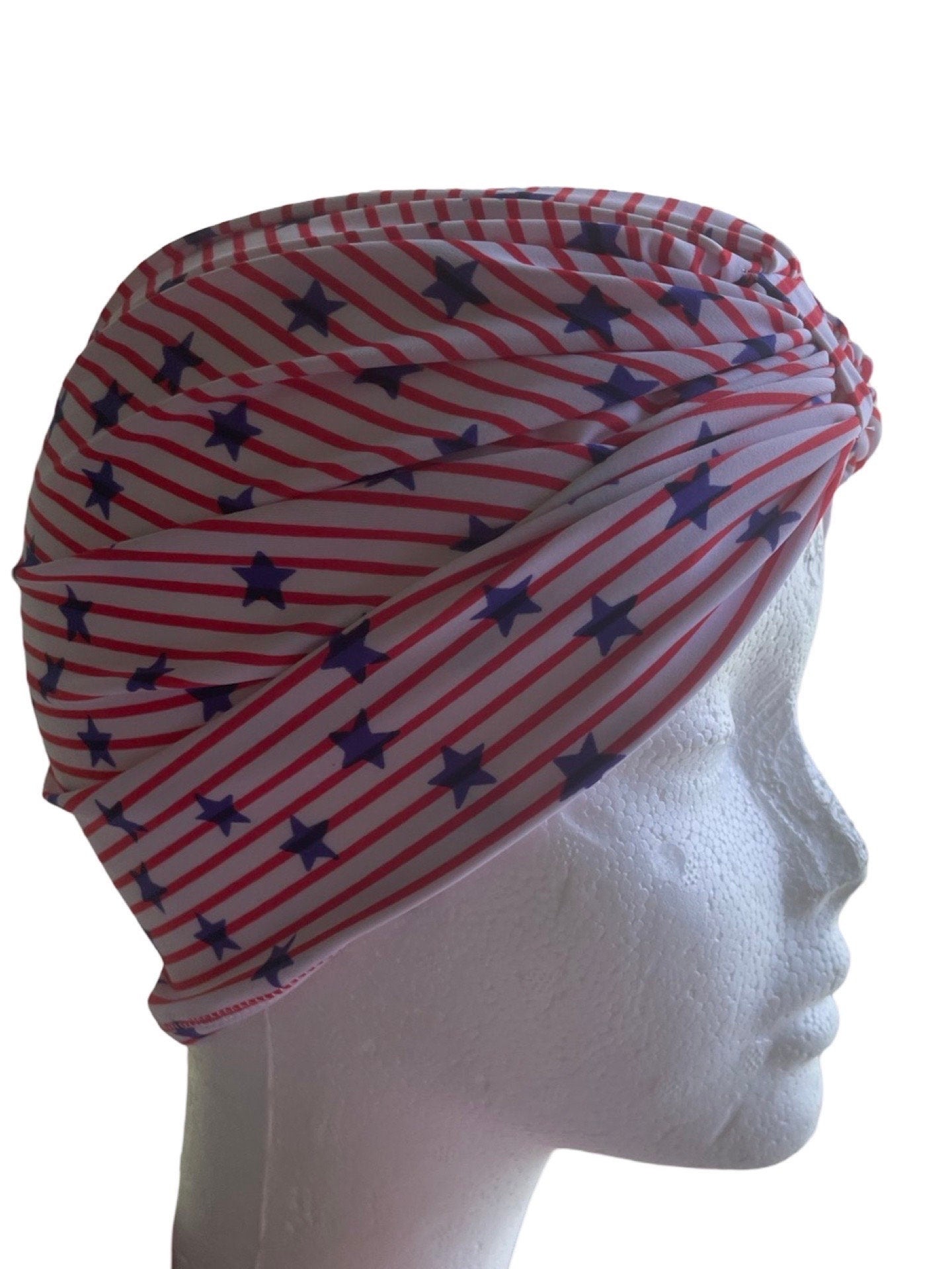 American flag swim hat patriotic turban swim cap labor day america turban USA turban americana USA swim turban women