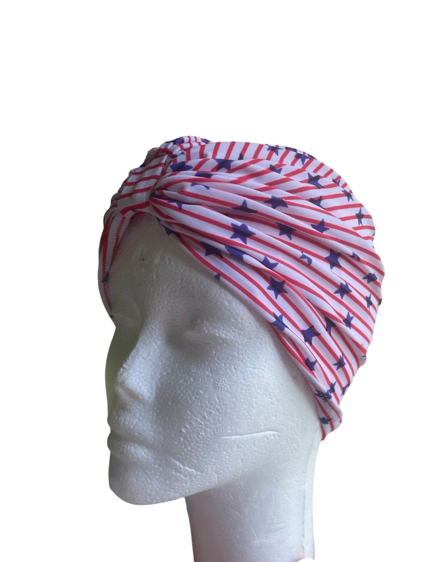 American flag swim hat patriotic turban swim cap labor day america turban USA turban americana USA swim turban women