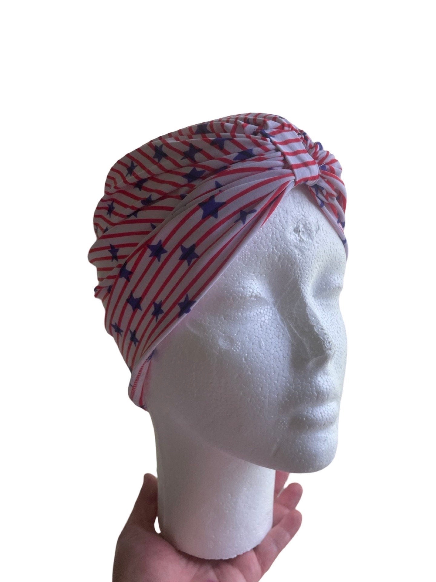 American flag swim hat patriotic turban swim cap labor day america turban USA turban americana USA swim turban women