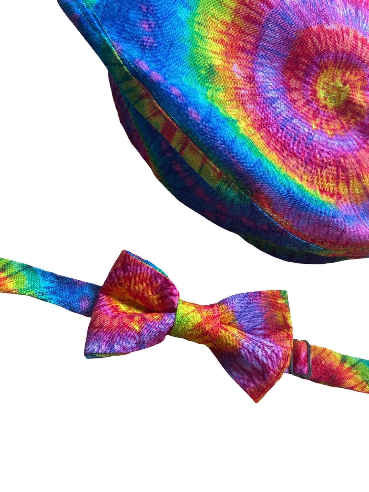Handmade Tie Dye Flatcap Gatsby Newsboy Rave Hat Rainbow Multi Colour Festival Tie dye flat cap