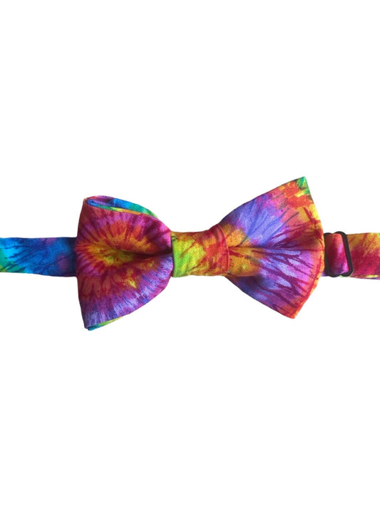 Tie Dye Bow Tie! Cotton Bow Ties. Handmade Fun Colours & Patterns. For Parties, weddings, Work, and Groomsmen. Easy to use.
