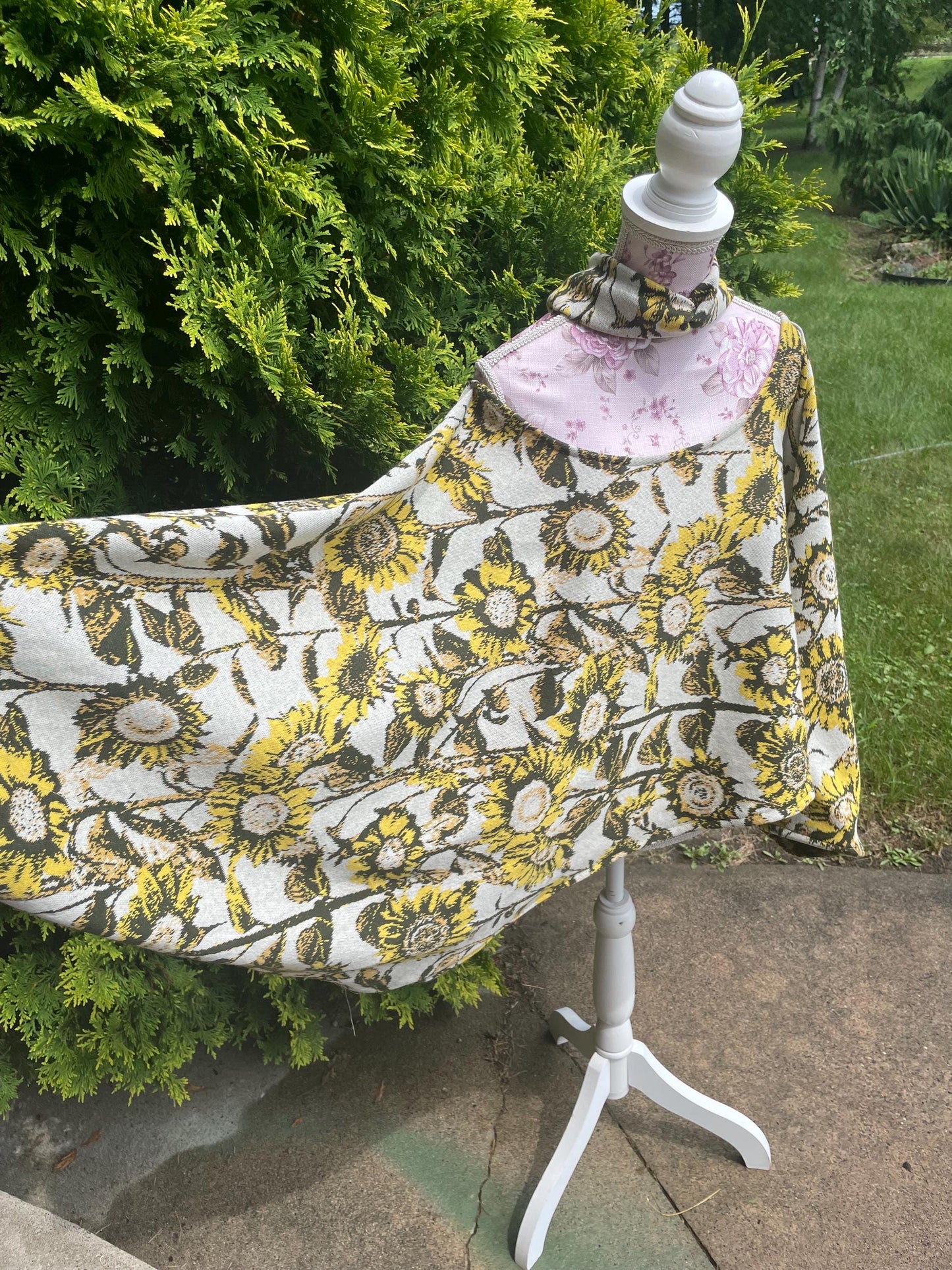 Sunflower Bat wing Off Shoulder Top with oversized sleeves