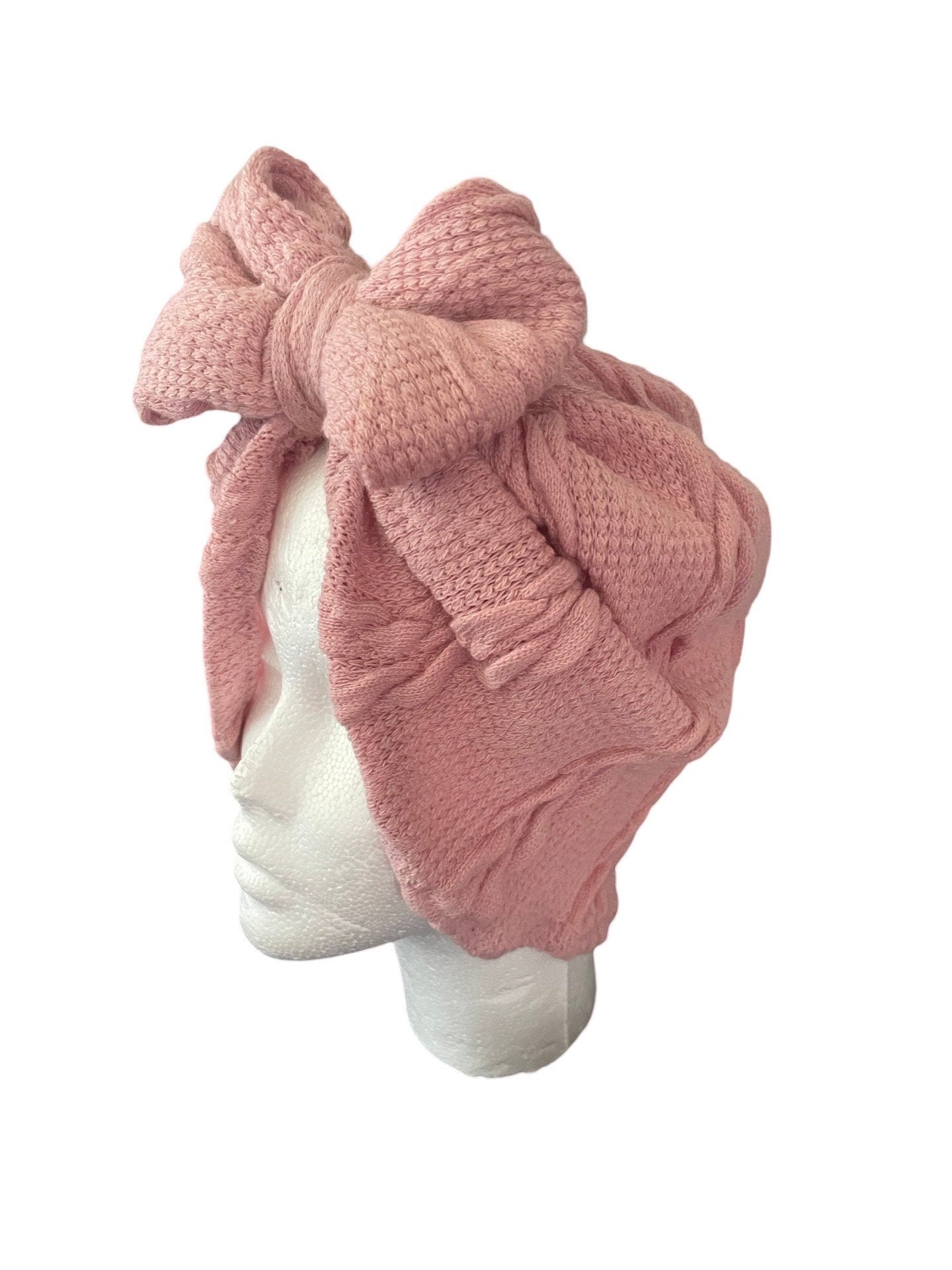 FALL | WINTER stylis and Comfortable Pre-Tied Turban, Hair Protection, Boho turban hat Cable  Knit |Headwrap|boho| chemo gift| winter hat