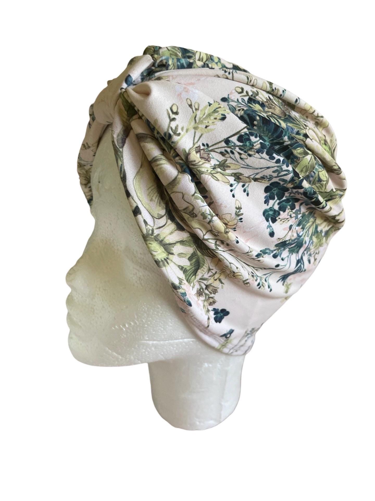 Floral Turban Headwrap | Soft Stretch Hat for babies and Women