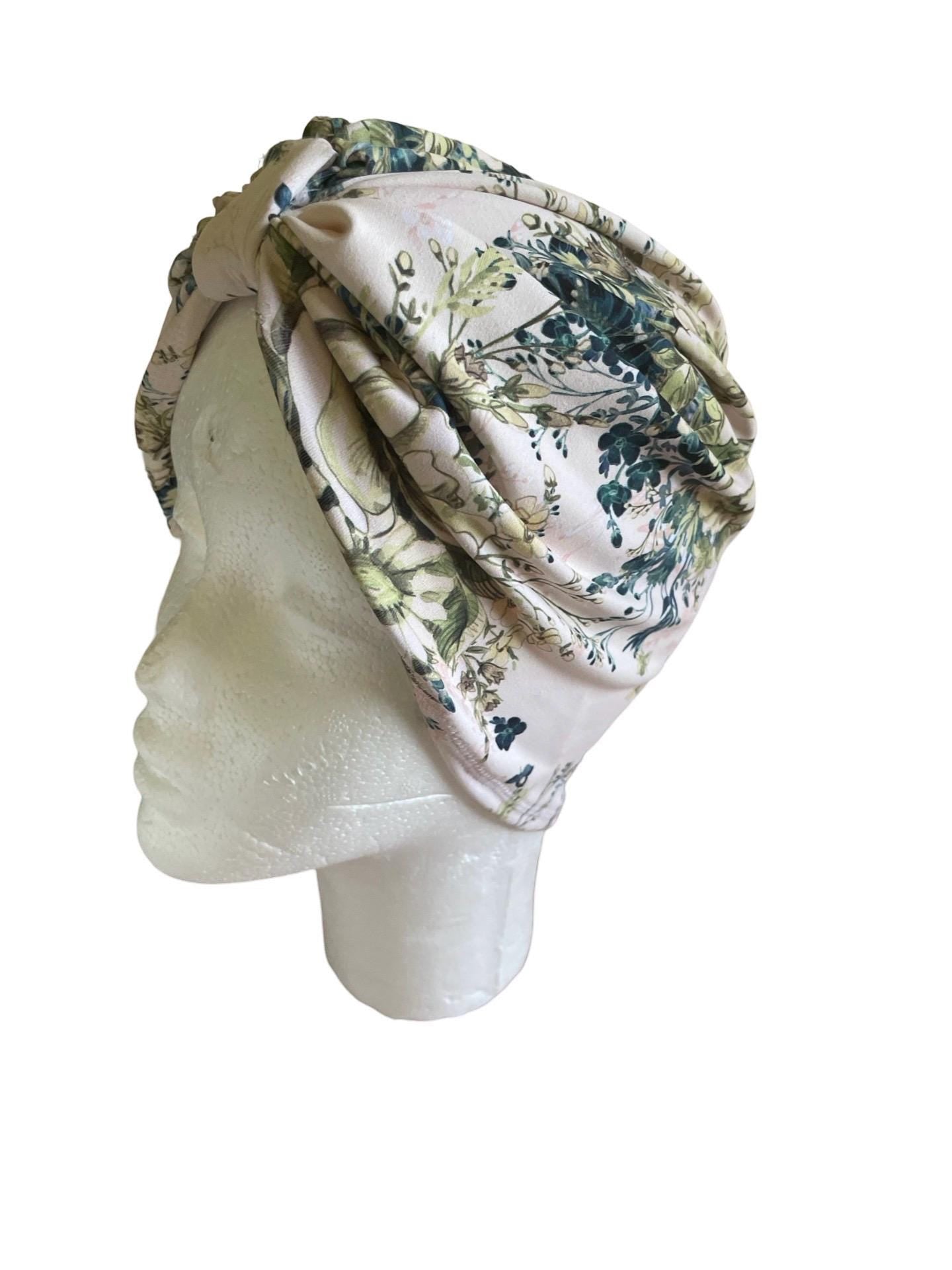 Floral Turban Headwrap | Soft Stretch Hat for babies and Women