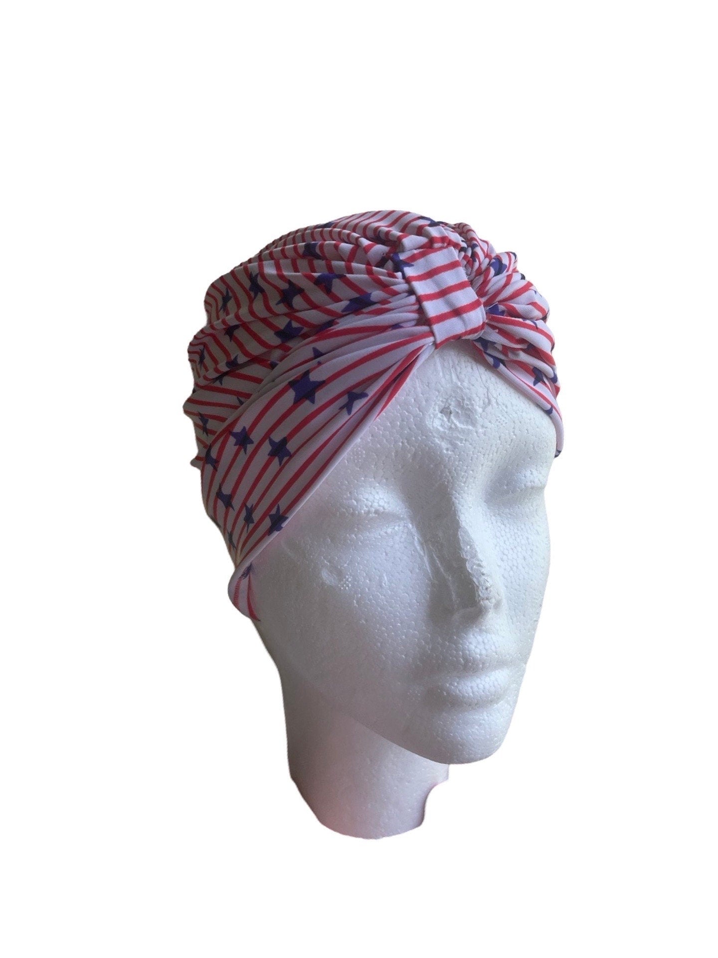 American flag swim hat patriotic turban swim cap labor day america turban USA turban americana USA swim turban women