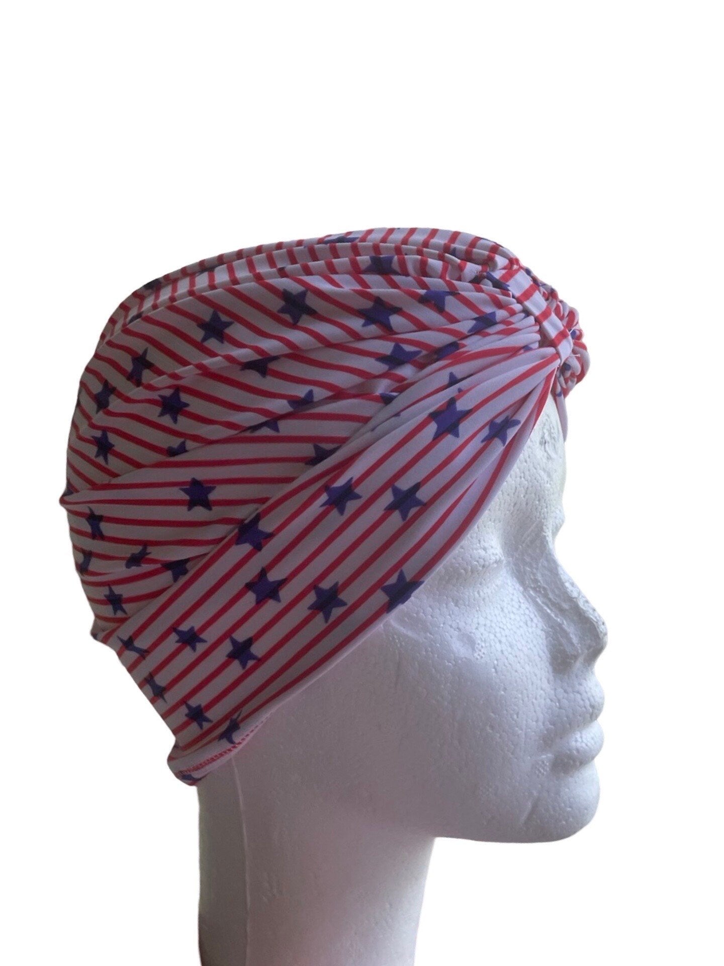 American flag swim hat patriotic turban swim cap