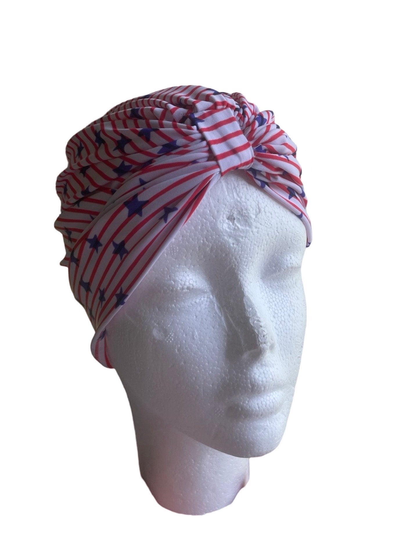 American flag swim hat patriotic turban swim cap labor day america turban USA turban americana USA swim turban women
