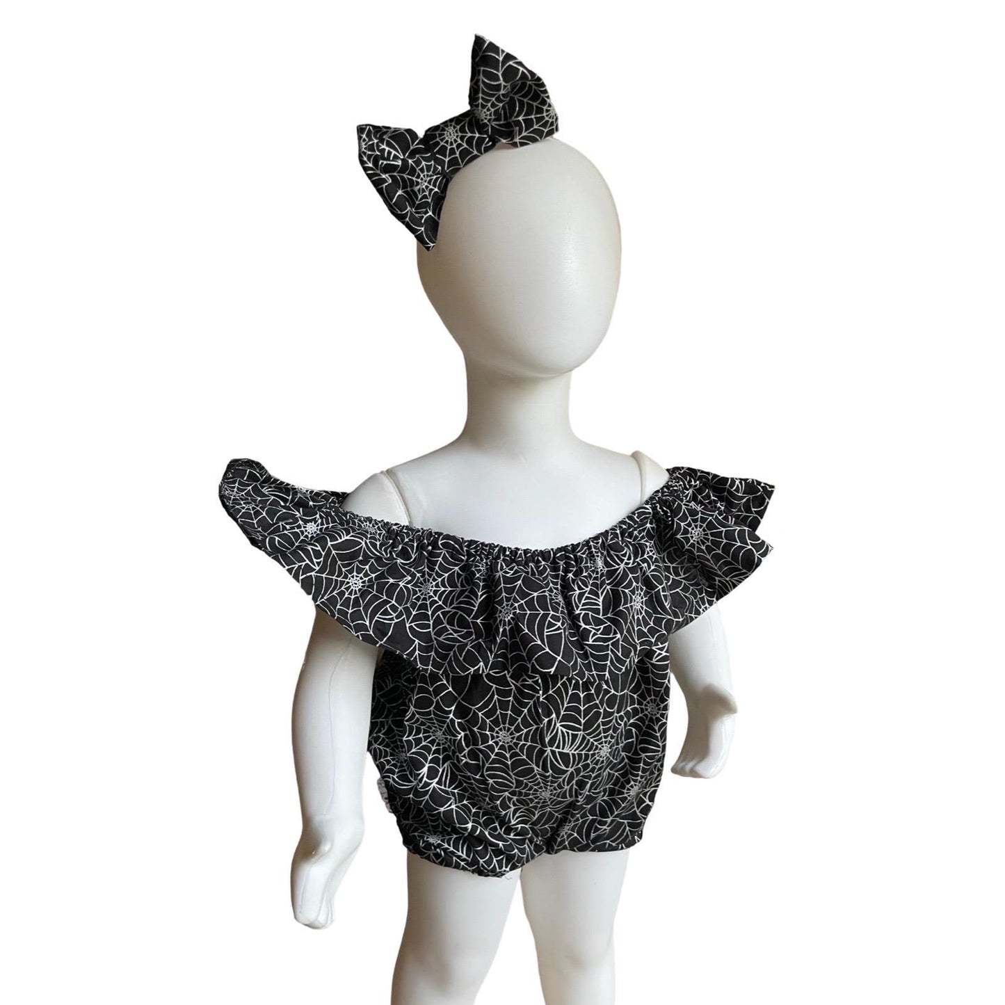 Spooky One Birthday Outfit for 1 Year Old Girl | Cute Spider web Ghost Birthday Romper | Baby Girl Halloween Cake Smash