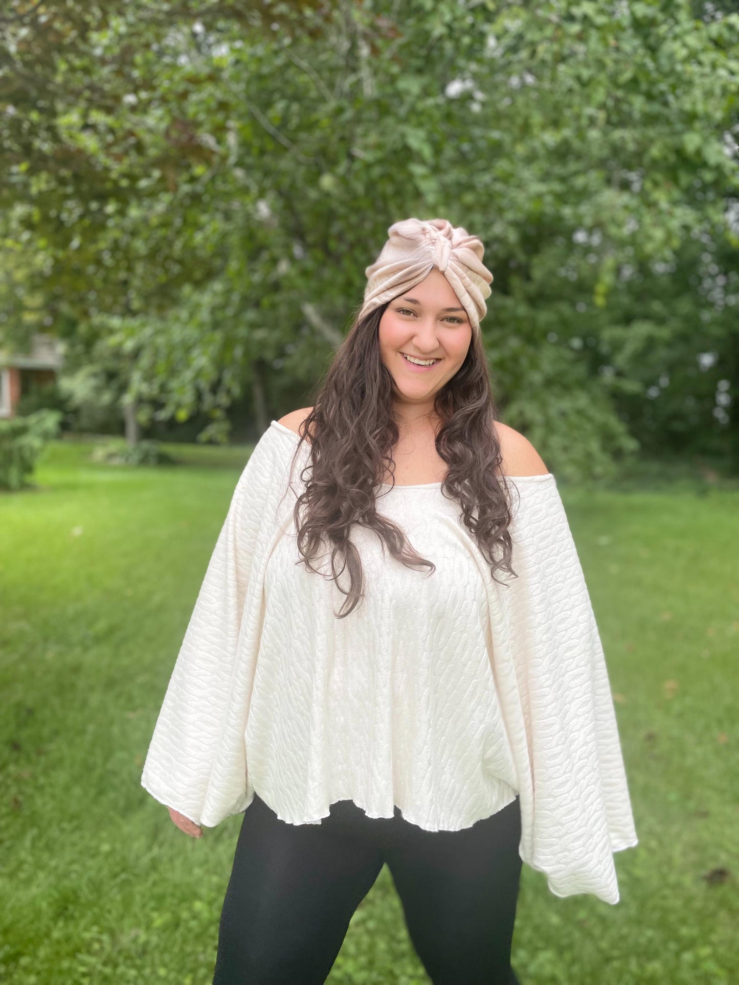 Messy Bun Beanie, Ponytail Hat, winter hat, Turban, Ponytail Hat Turban with hole, choose your own color, cabled, Women's, headwrap