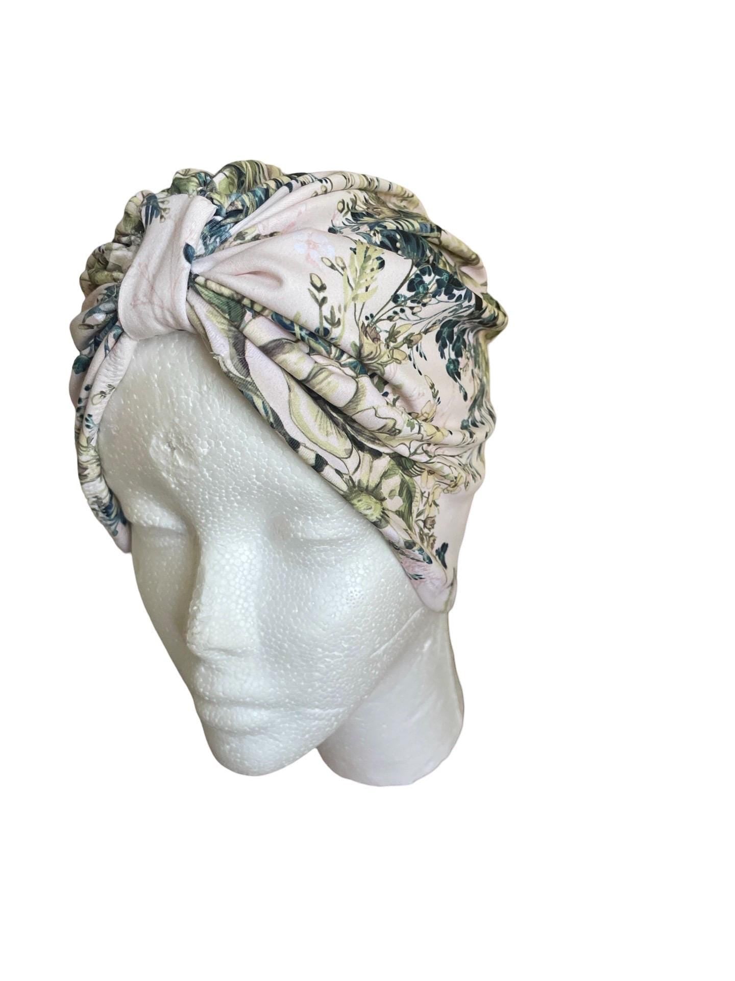 Floral Turban Headwrap | Soft Stretch Hat for babies and Women