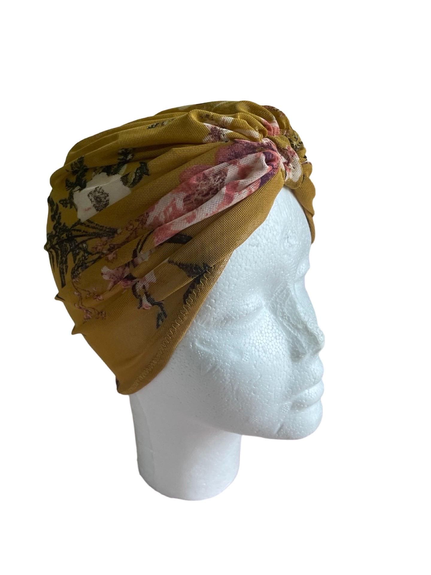 Mesh floral handmade baby and toddler turban I Summer floral mesh floral flower turban | lightweight | womens turban | headwrap