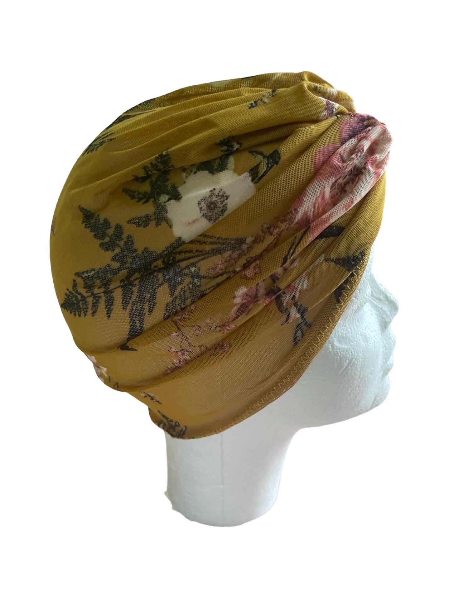 Mesh floral handmade baby and toddler turban I Summer floral mesh floral flower turban | lightweight | womens turban | headwrap