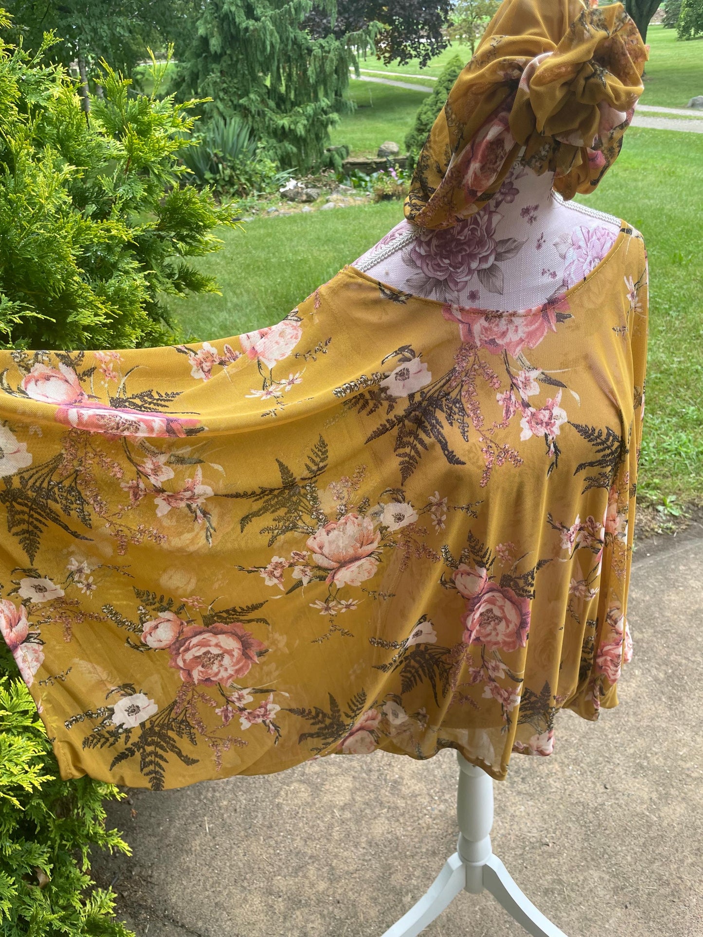 Heritage Lounging mesh Sweater | Wide Sleeved light weight blouse | Batwing Sleeve | Summer sweater | Doleman Style | Bell Sleeves | floral