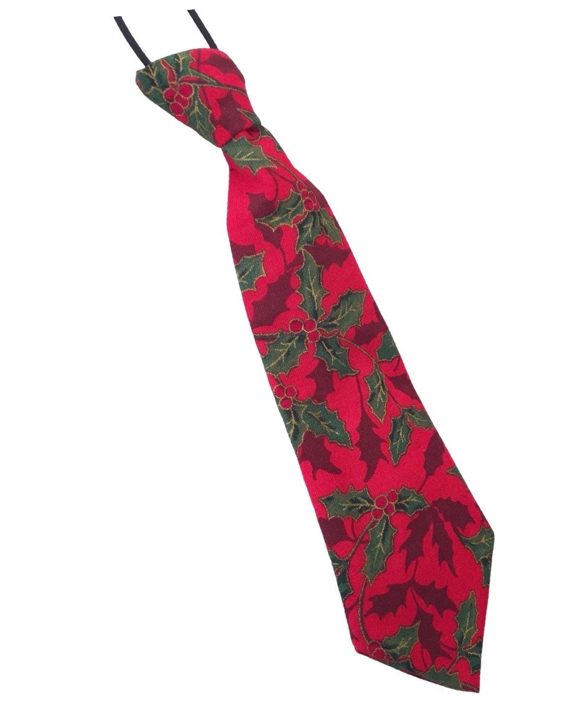 HOLLY Tie Red Neckties Holly Men's baby skinny tie Christmas Green holly  Red Ties Berries necktie Special Order Christmas necktie
