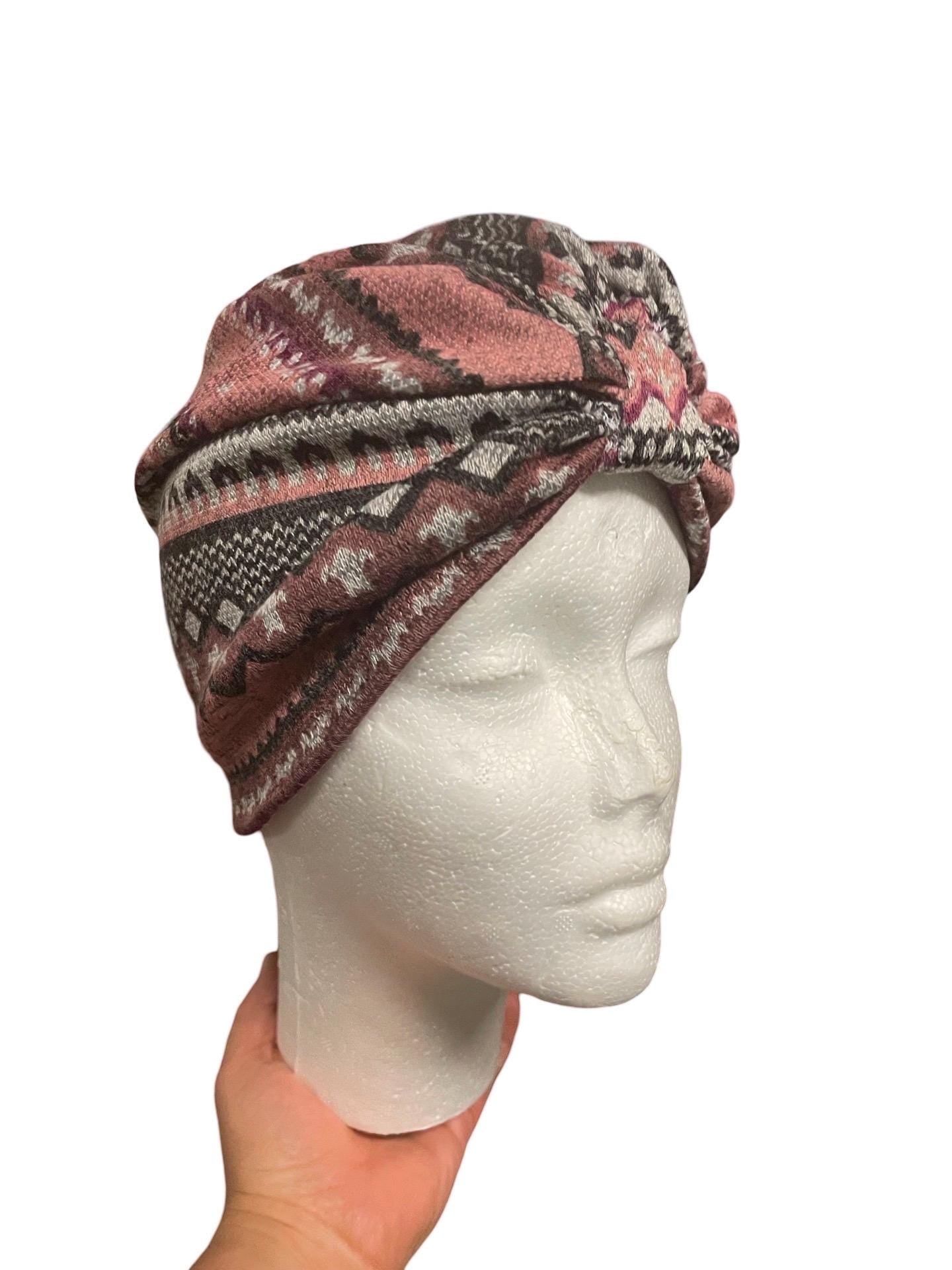 4 COLOURS Baby turban, rose turban, warm tone bows, boho, toddler hair cover, girl hair hat, turban hat, cable knit, newborn hat