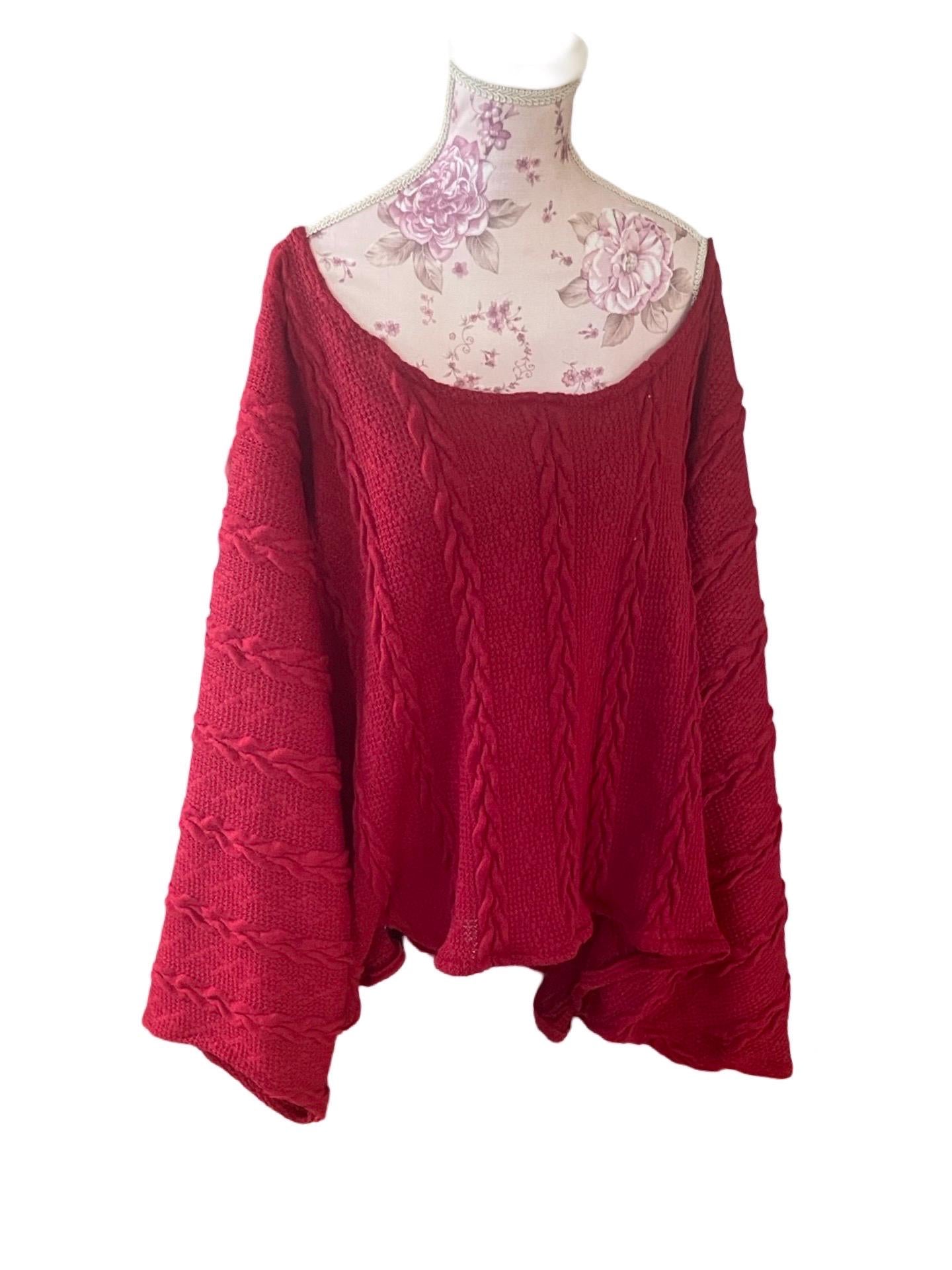 Heritage Lounging Sweater | Wide Sleeved Sweater | Batwing Sleeve | Cable knit sweater | Doleman Style | Bell Sleeves