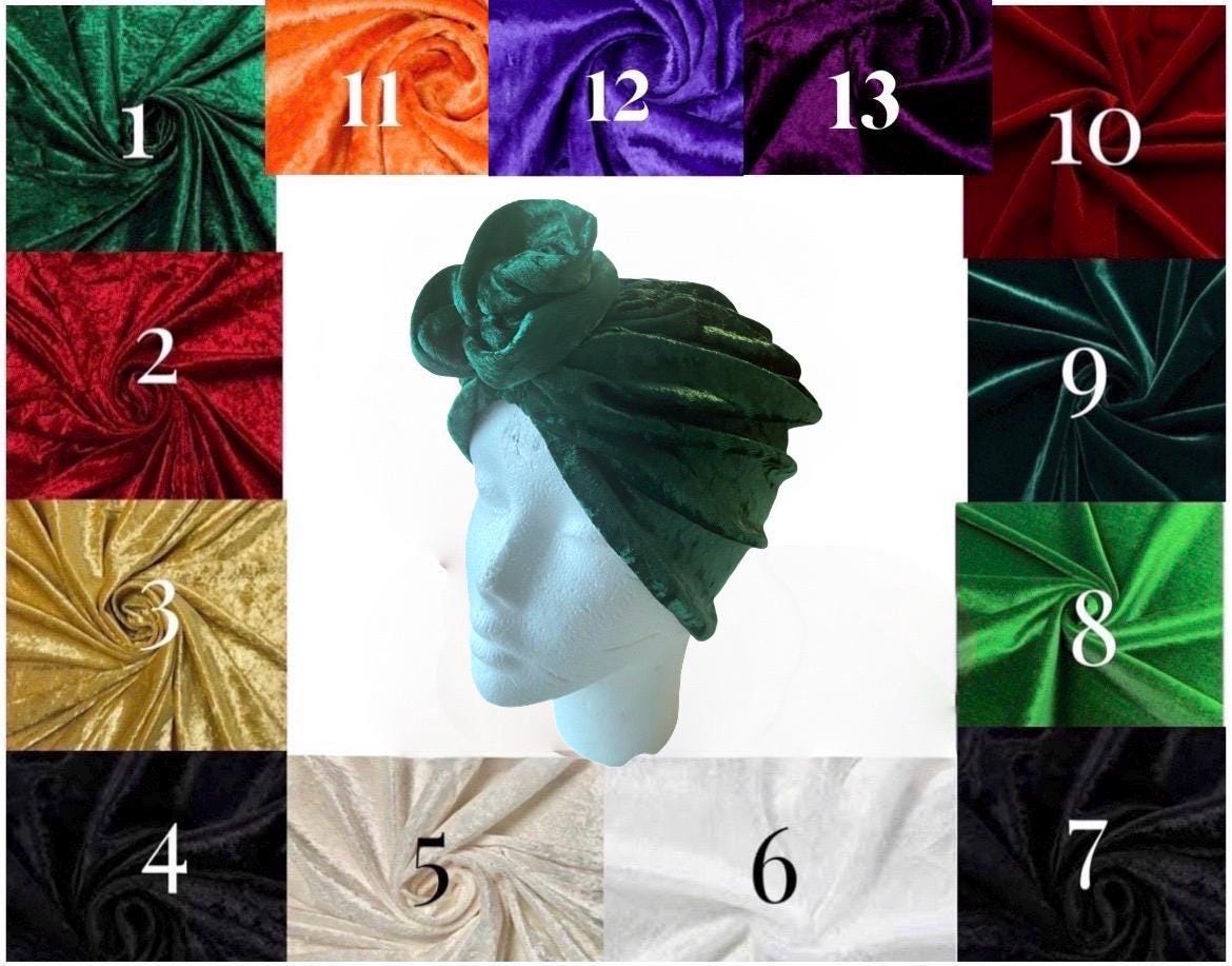 Velvet Turban Hat for Girls & Women | Baby to Adult | Multiple Colours