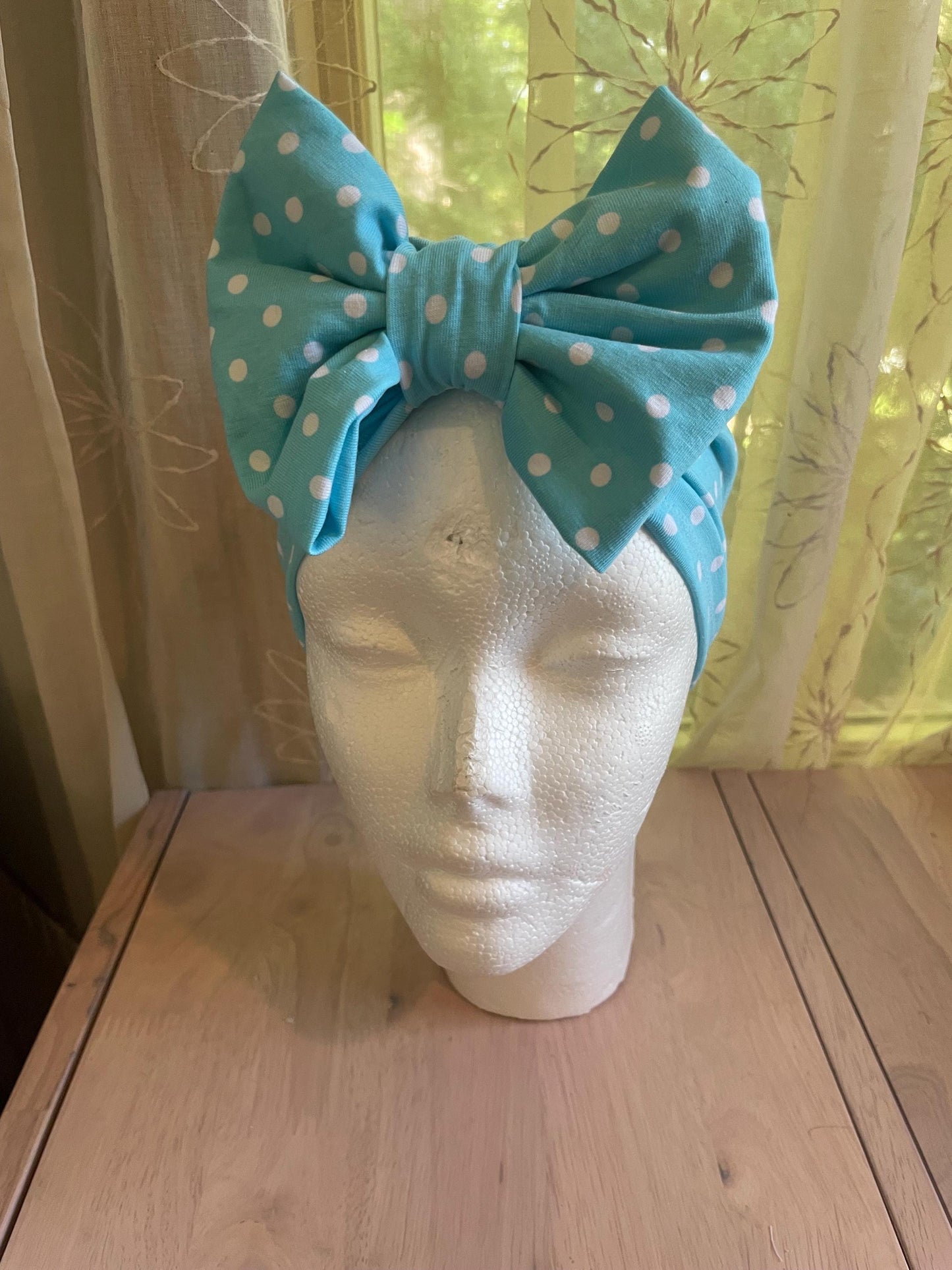 Boho Polka Dot Turban Hat / Baby Girl Toddler Adult Head Wrap / Baby Shower Christmas Gift