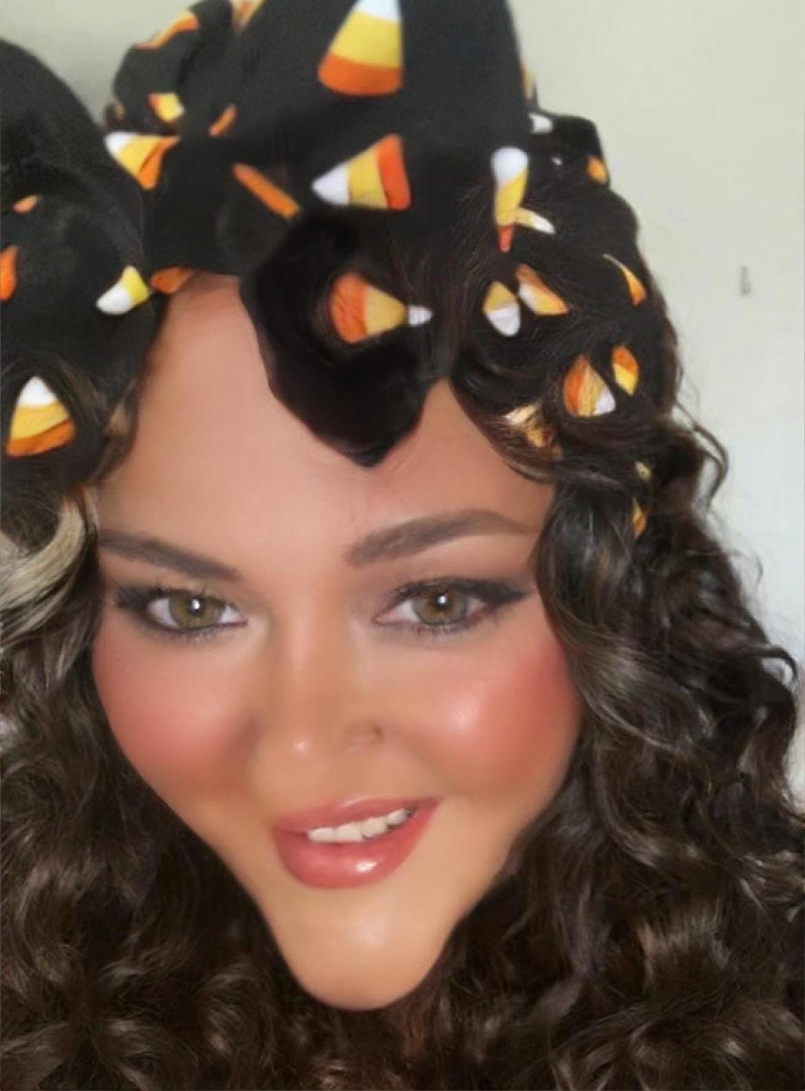 Candy Corn Bow Turban Hat | Black & Orange Baby Headwrap | Newborn, Toddler & Girls