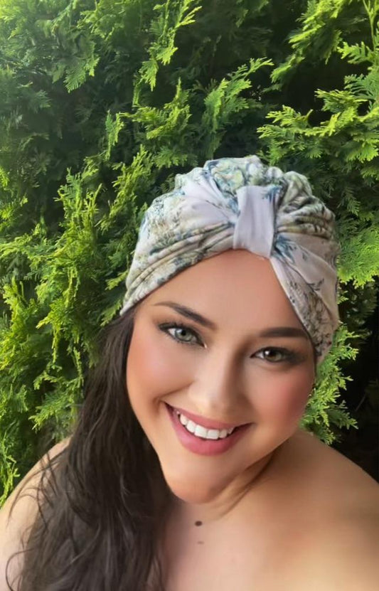 Floral Turban Headwrap | Soft Stretch Hat for babies and Women
