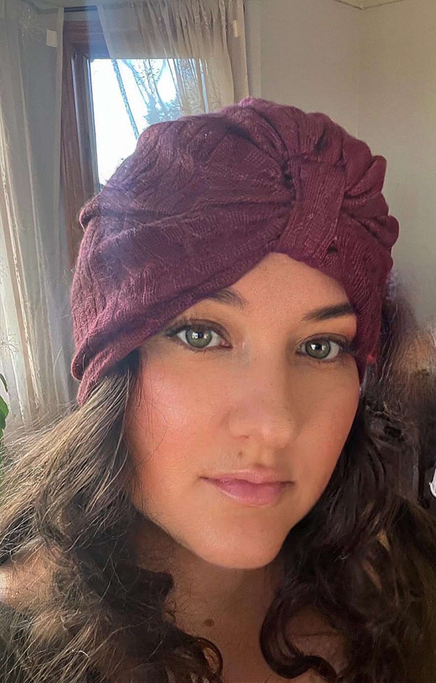 FALL | WINTER stylis and Comfortable Pre-Tied Turban, Hair Protection, Boho turban hat Cable  Knit |Headwrap|boho| chemo gift| winter hat
