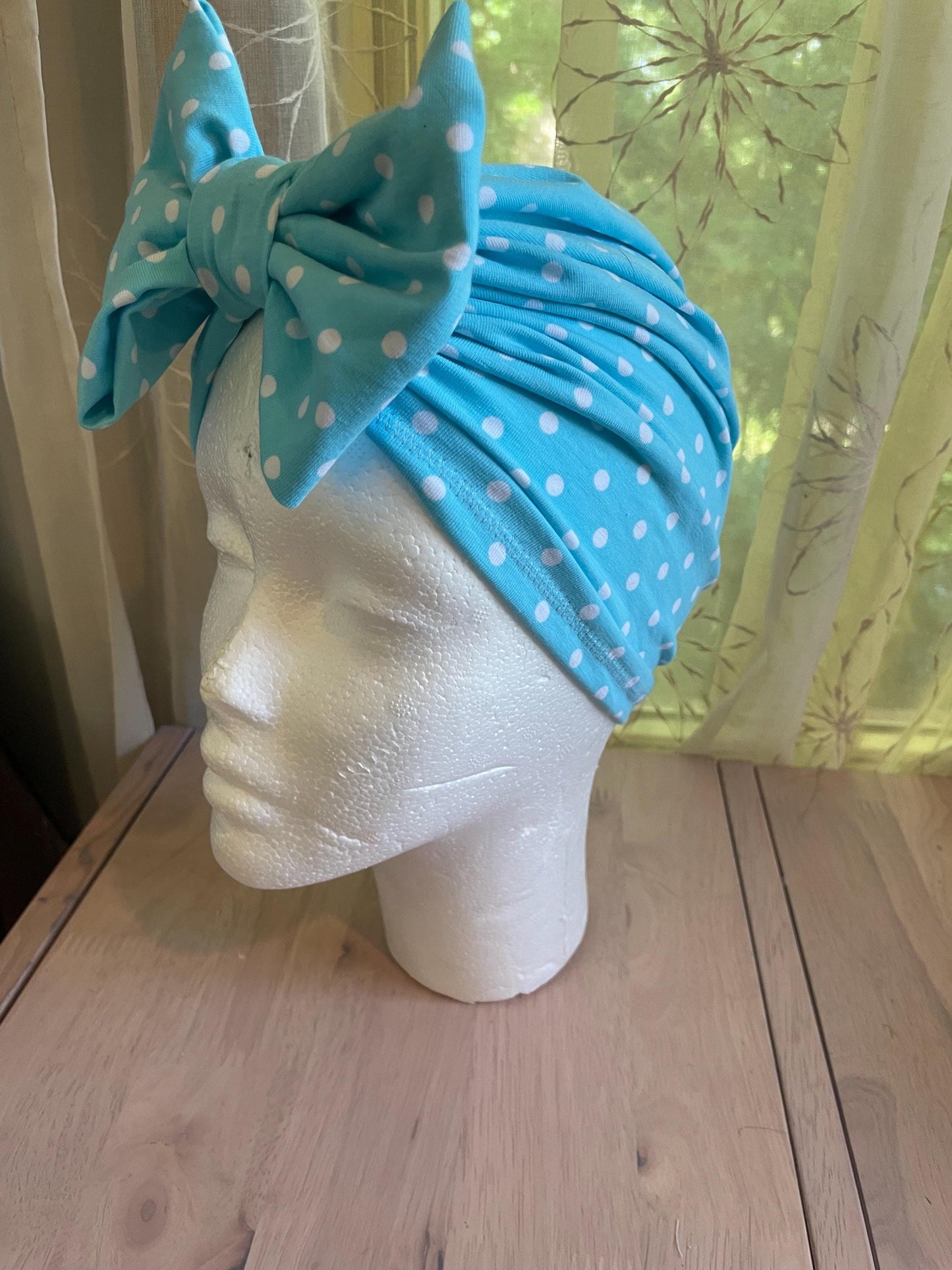Boho Polka Dot Turban Hat / Baby Girl Toddler Adult Head Wrap / Baby Shower Christmas Gift