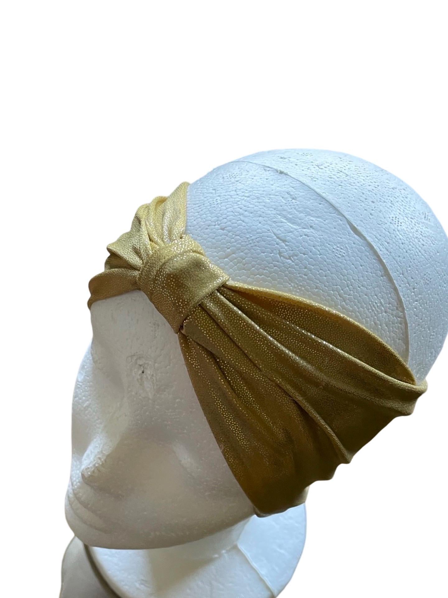 Goddess Knotted Headband | Gold | headwrap | gold sparkle Fabric | Goddess wide hair | Gold knotted wide woman headband- hair accessories