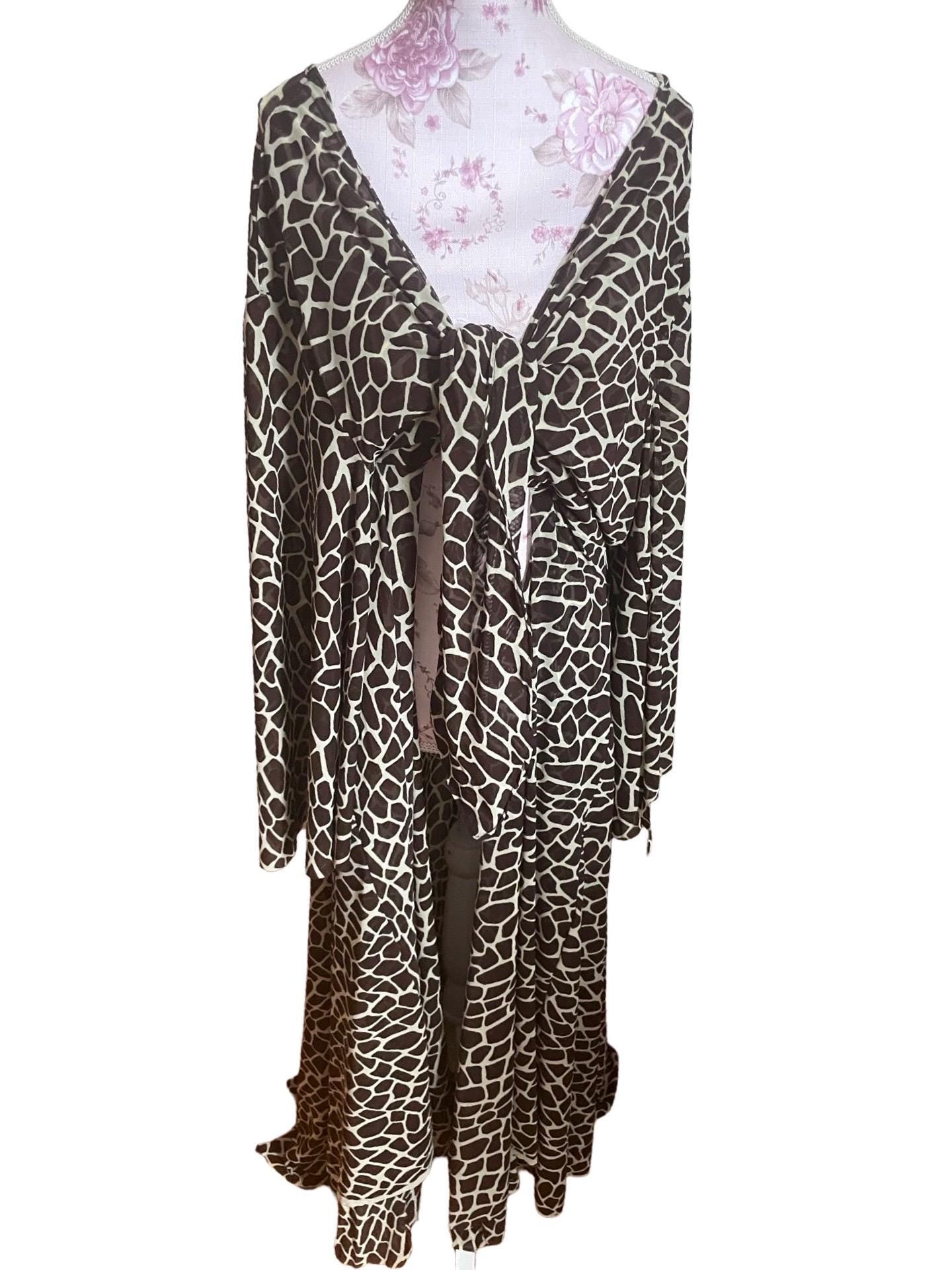 Kaftan Mesh Dress, Sheer Summer Dress, Lightweight Beach Cover Up Animal Print, Pool Party Maxi Dress, Boho Beachwear, Holiday Dress
