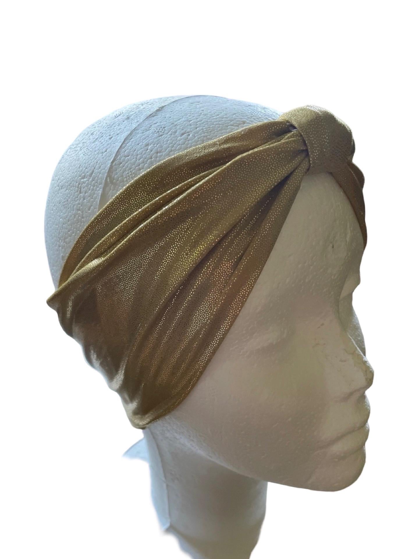 Goddess Knotted Headband | Gold | headwrap | gold sparkle Fabric | Goddess wide hair | Gold knotted wide woman headband- hair accessories