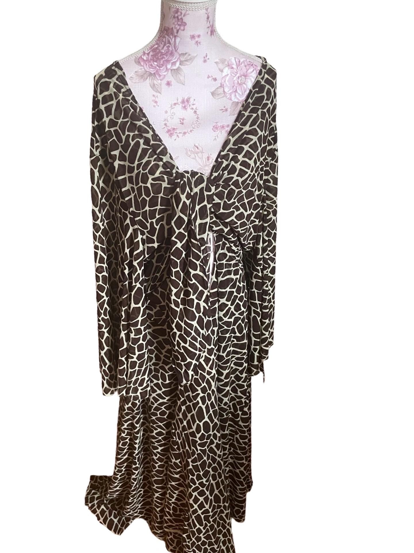 Kaftan Mesh Dress, Sheer Summer Dress, Lightweight Beach Cover Up Animal Print, Pool Party Maxi Dress, Boho Beachwear, Holiday Dress