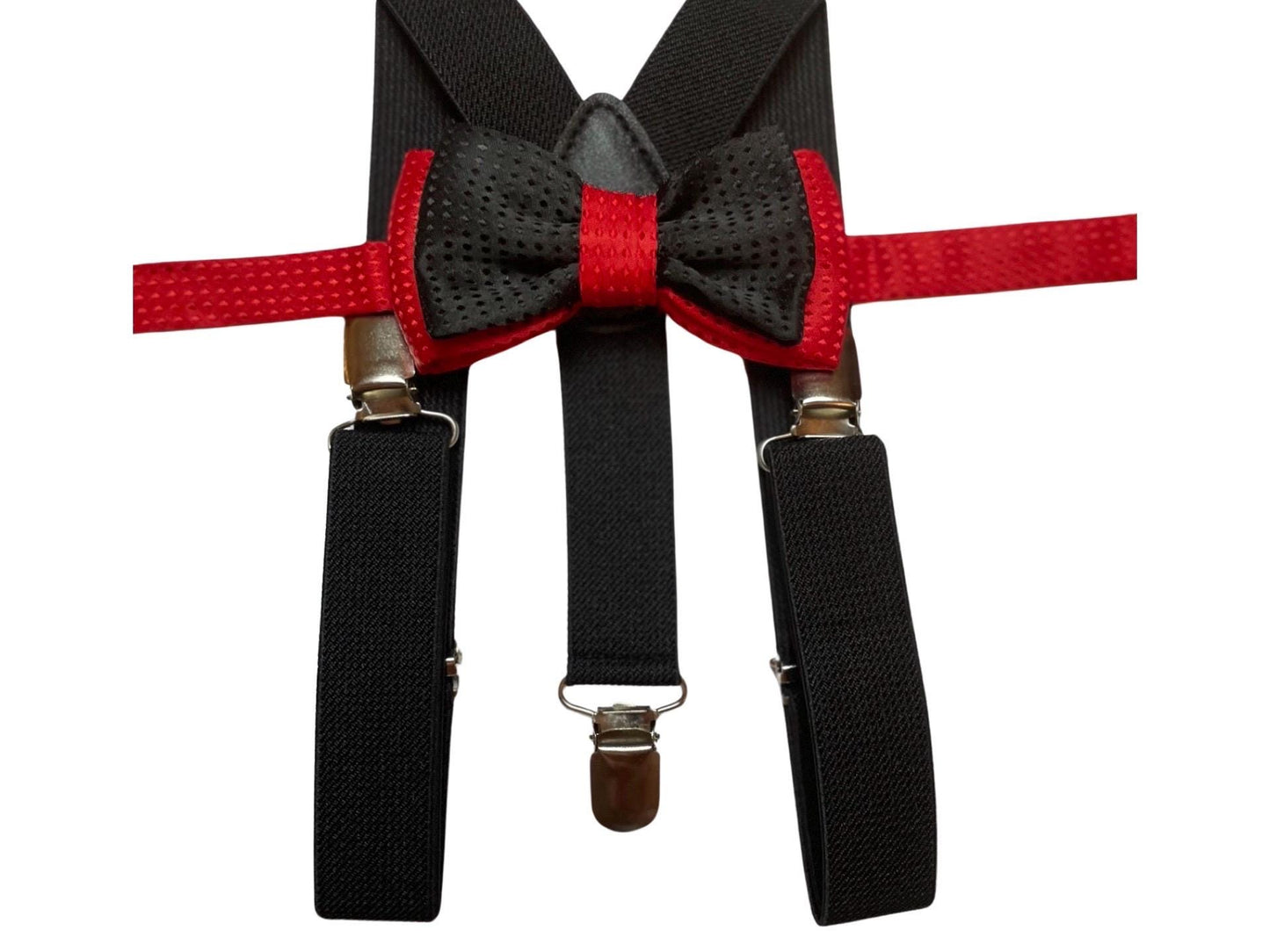 Black Bow Tie & Black Suspender Set --- PERFECT for Ring Bearer Outfit, Page Boy Outfit, Black Bow Tie, Cake Smash, Boy Gift,Fall Wedding