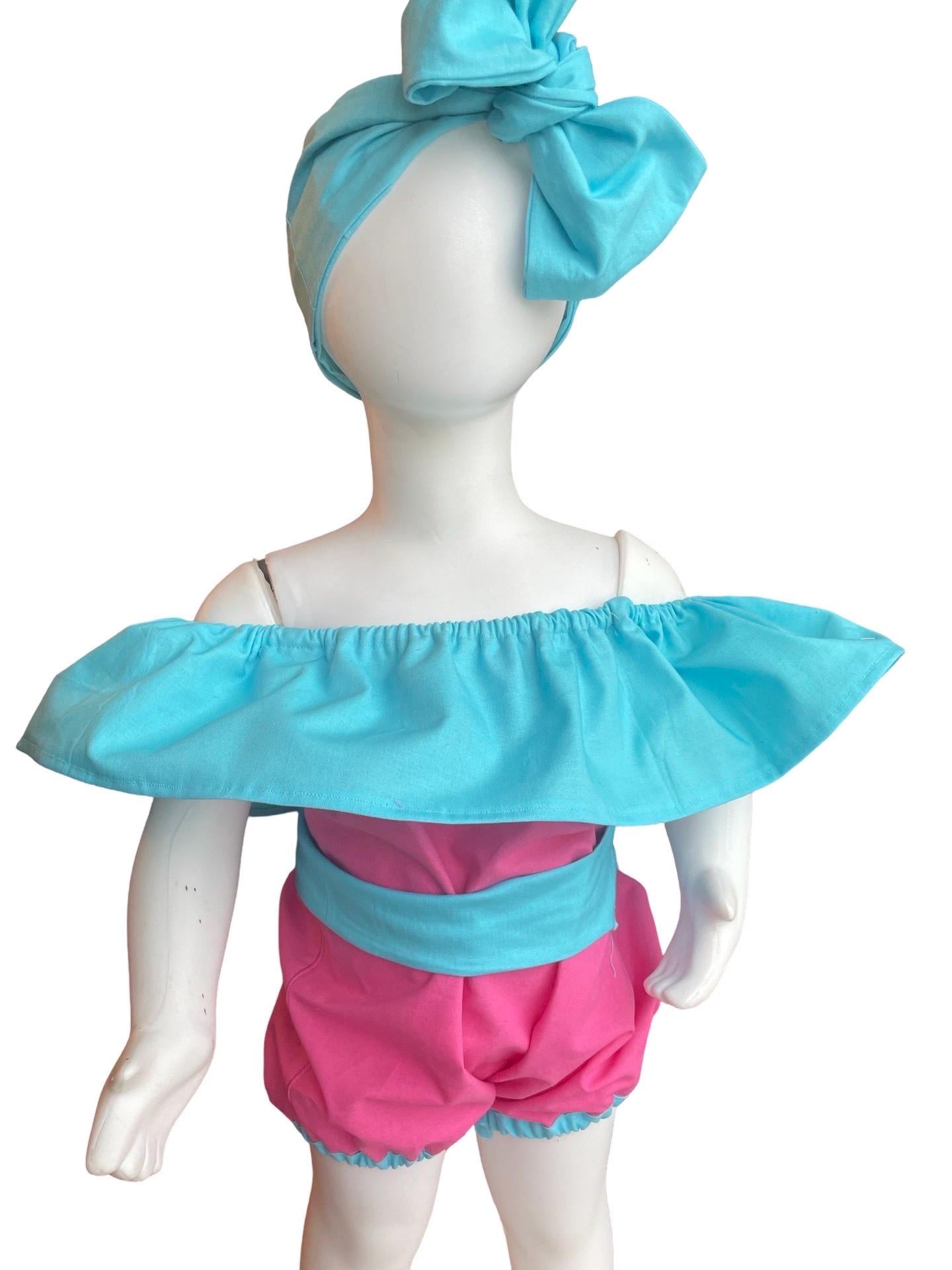 Baby Girl Easter Outfit, Easter Romper Toddler, Bunny Rabbit, Bow Headband, My First Easter, Blue and pink Romper, Happy Easter, Spring Gift