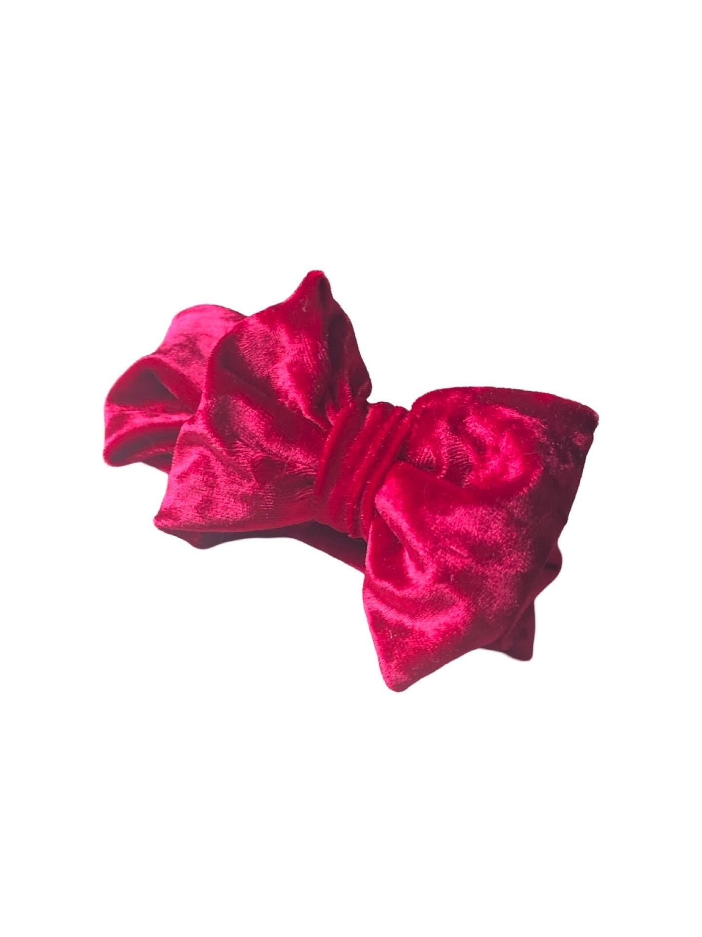 Red velvet headband, bow headband, adult headband, fashion headband, festival headband, hair accessories, Christmas headband, choose colour