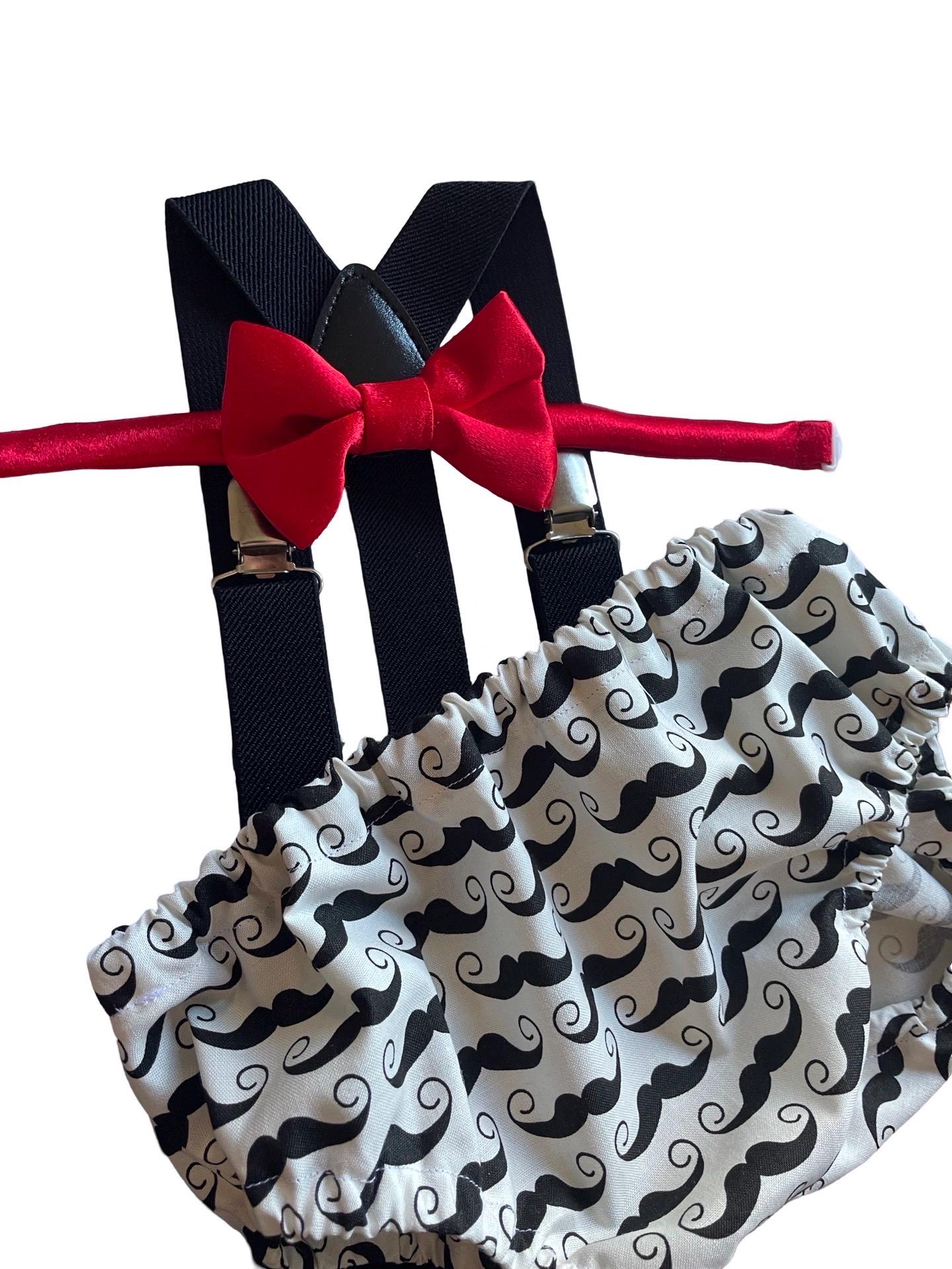 Little man birthday outfit, bow tie birthday set, cake smash outfit boy, baby boy 1st birthday outfit, bow tie and suspenders, diaper cover