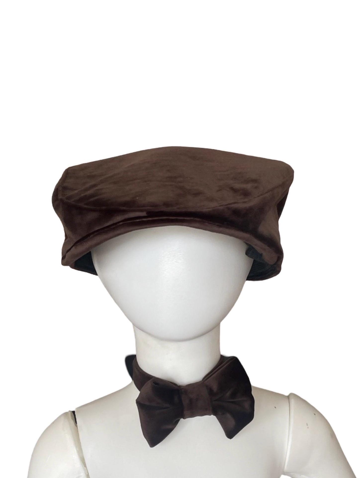 Brown Velvet Flat Cap,Ascot ivy,Cabbie Hat,Newsboy Cap,Velvet cap,Irish flat cap, Duckbill Cap,Peaky Blinders Hat,Fathers Day Gift