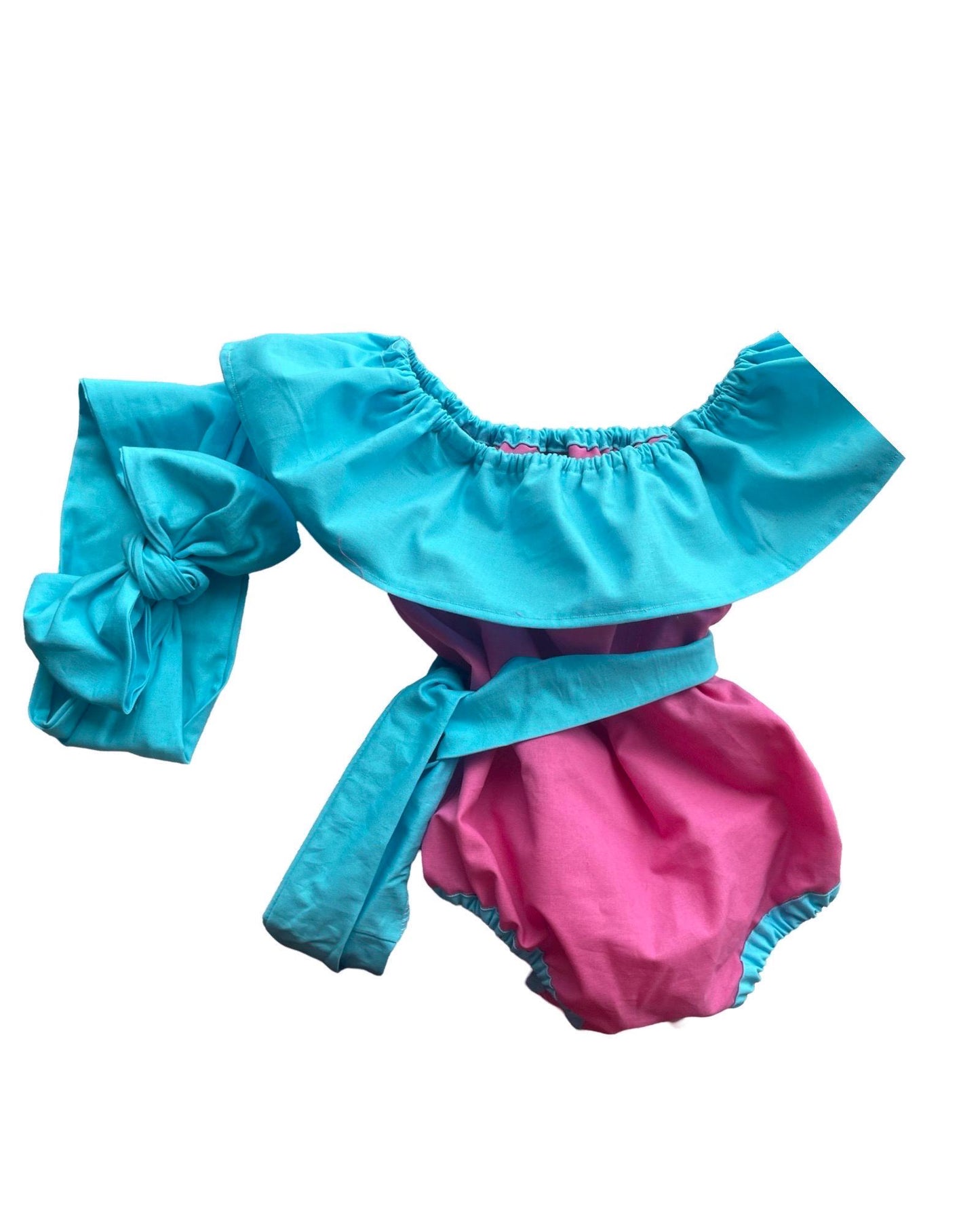 Baby Girl Easter Outfit, Easter Romper Toddler, Bunny Rabbit, Bow Headband, My First Easter, Blue and pink Romper, Happy Easter, Spring Gift