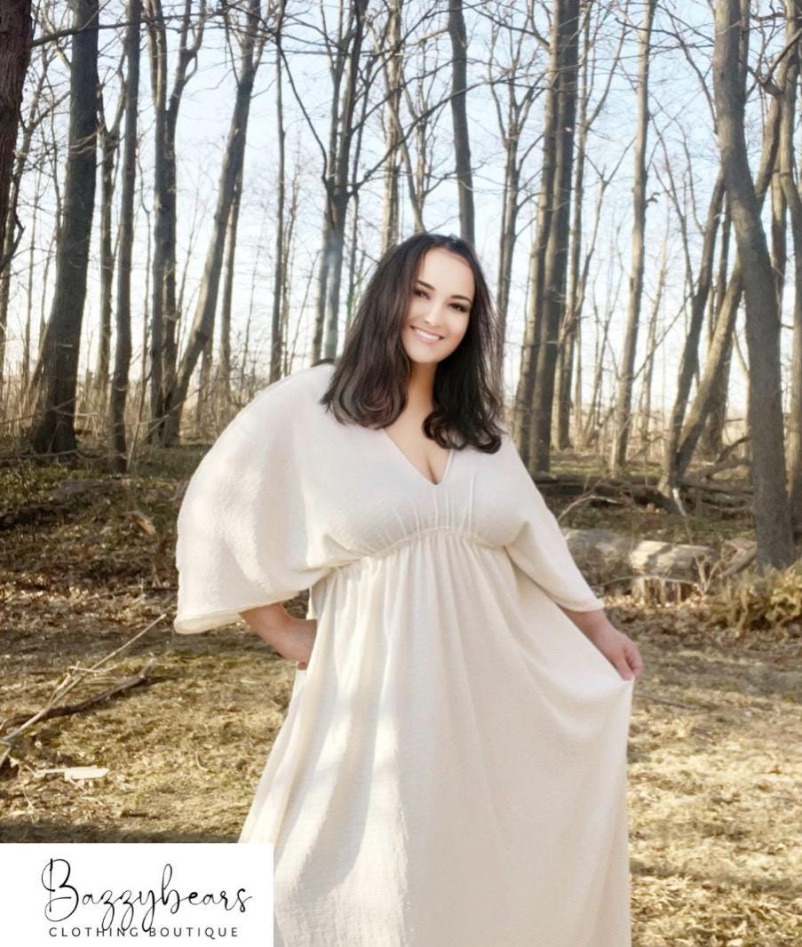 Long Summer Dress, Boho Dress, Wedding Dress, Goddess Dress, Bridesmaid Dress, Slit Summer Dress, Beach Dress, Gift for her