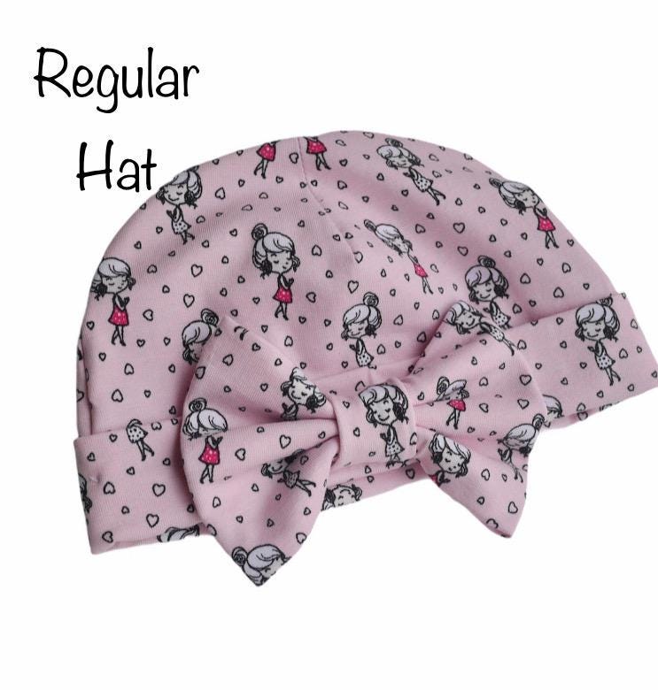 Baby Turban Hat with Bow – Pink Baby Girl Headwrap | Newborn Infant Toddler Hat | Cute Baby Shower Gift