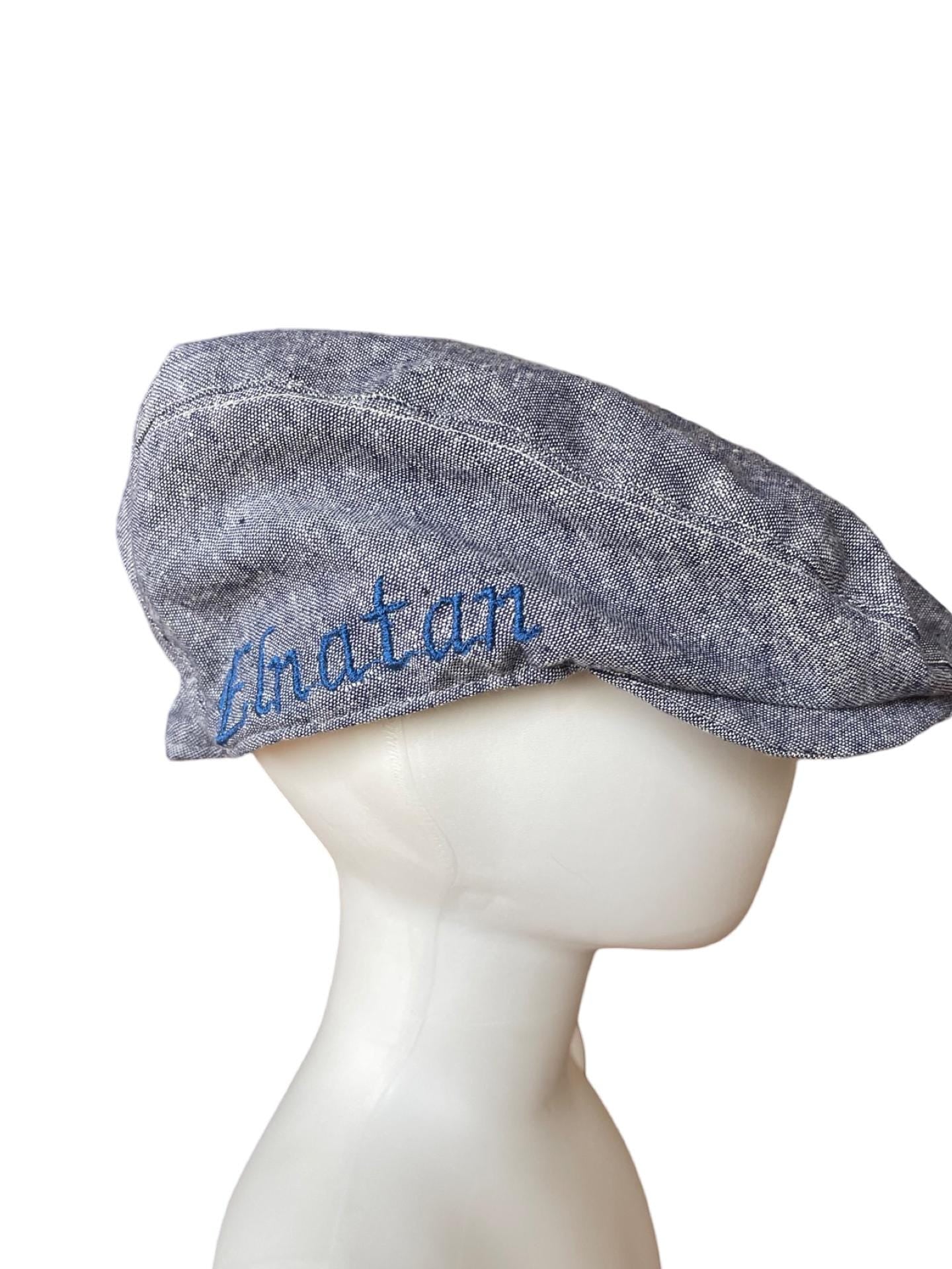 Custom Initials Hats, Embroidered Flat Cap, Personalized Dad Cap, Cotton summer flatcap Monogram Hats, Monogrammed Caps, Gifts for Friends