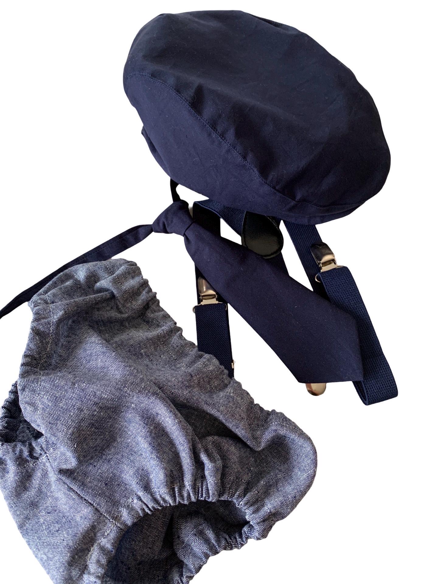 Navy Smash Cake Outfit Boy First Birthday super soft navy cotton Diaper Cover, navy Suspenders and navy bow tie 1st Birthday Photoshoot