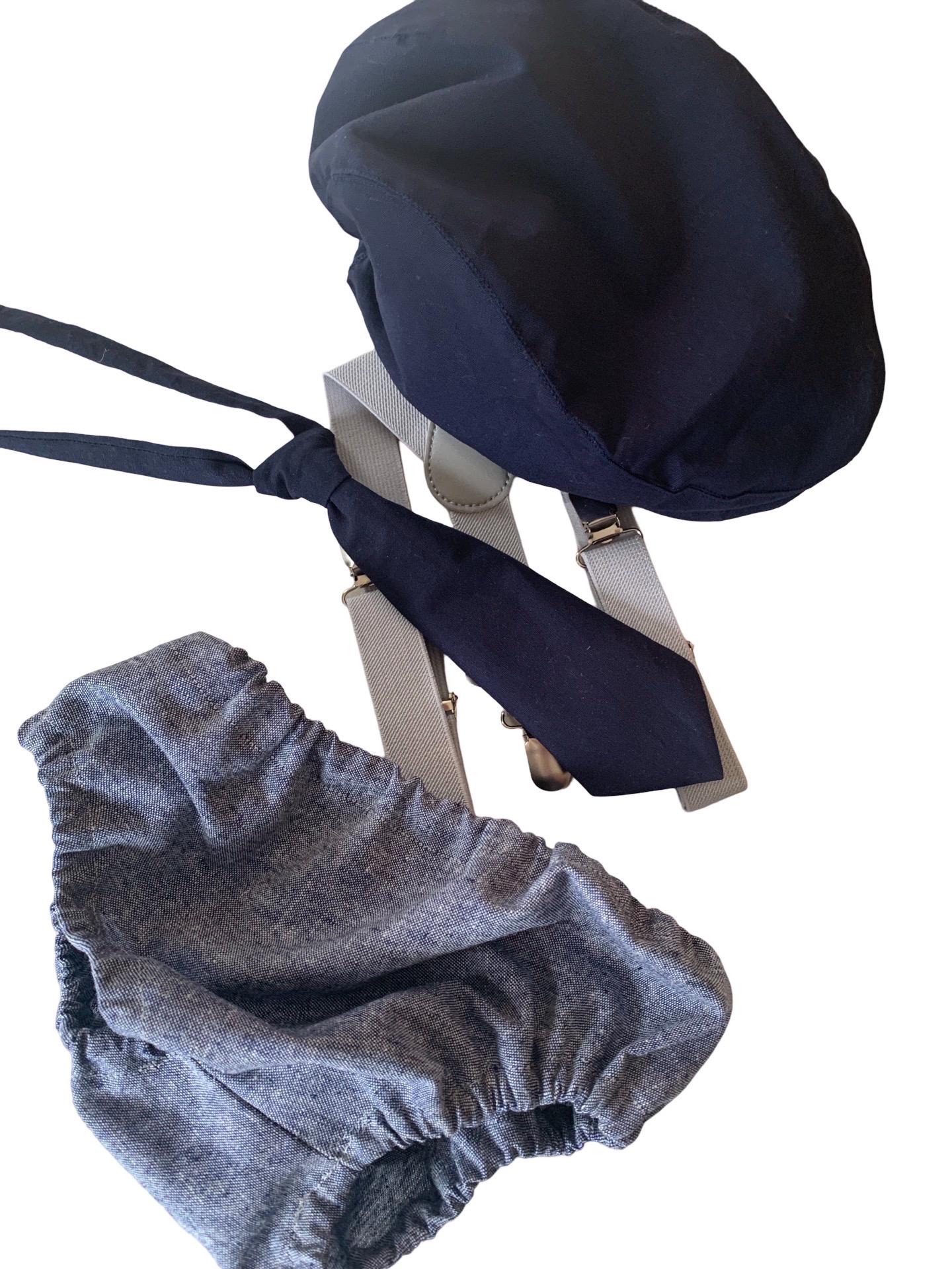 Navy Smash Cake Outfit Boy First Birthday super soft navy cotton Diaper Cover, navy Suspenders and navy bow tie 1st Birthday Photoshoot