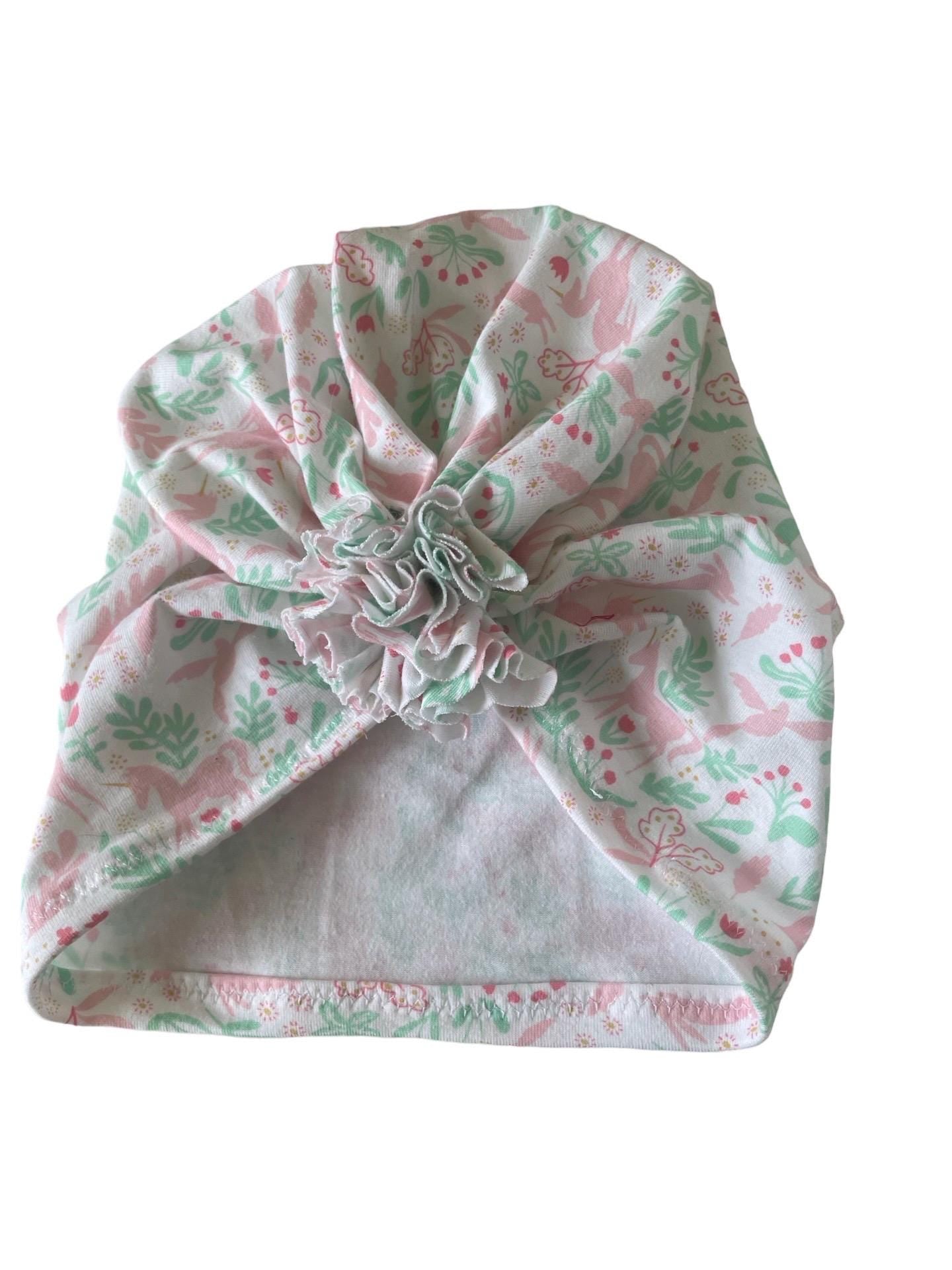 Unicorn Turban Ruffle Hat – Baby Girl Headwrap