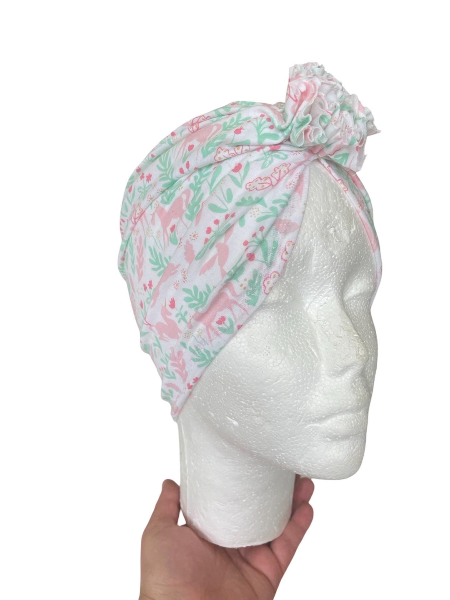 Unicorn Turban Ruffle Hat – Baby Girl Headwrap