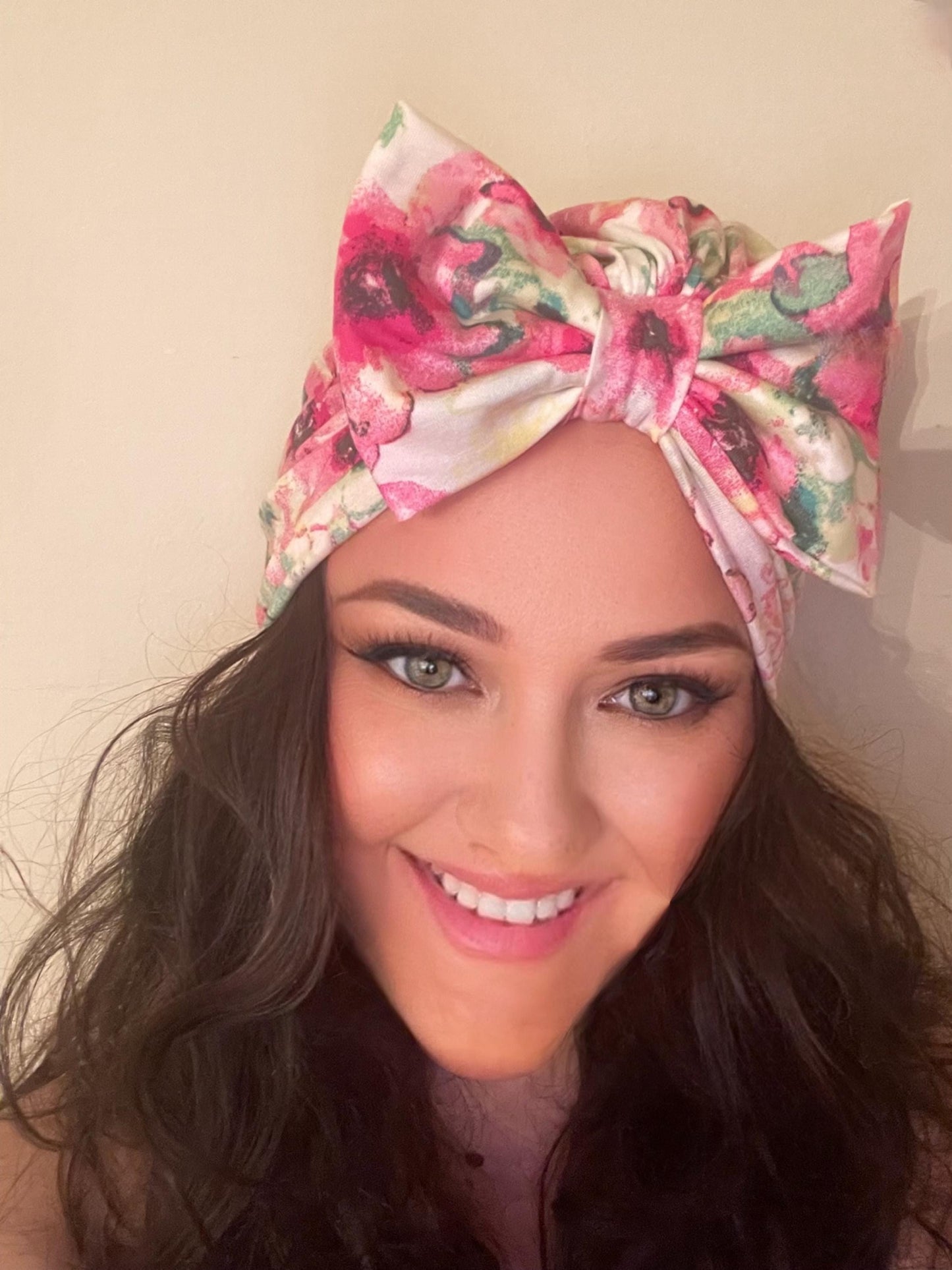 SUMMER Floral Turban |Headwrap|boho| chemo gift| bonnet | chemo hat |alopecia cap |pre tied