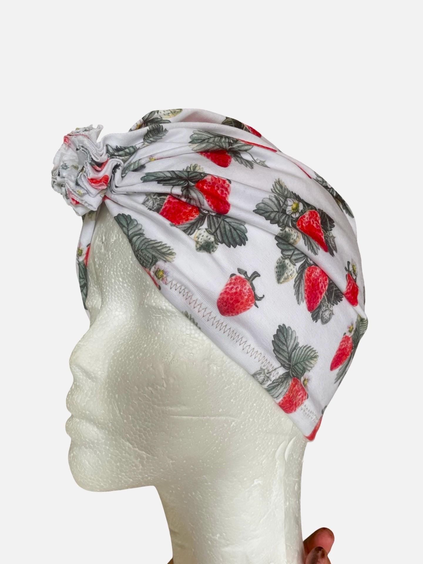 Strawberry handmade turban I Handmade summer baby and toddler turban I Summer strawberry handmade turban