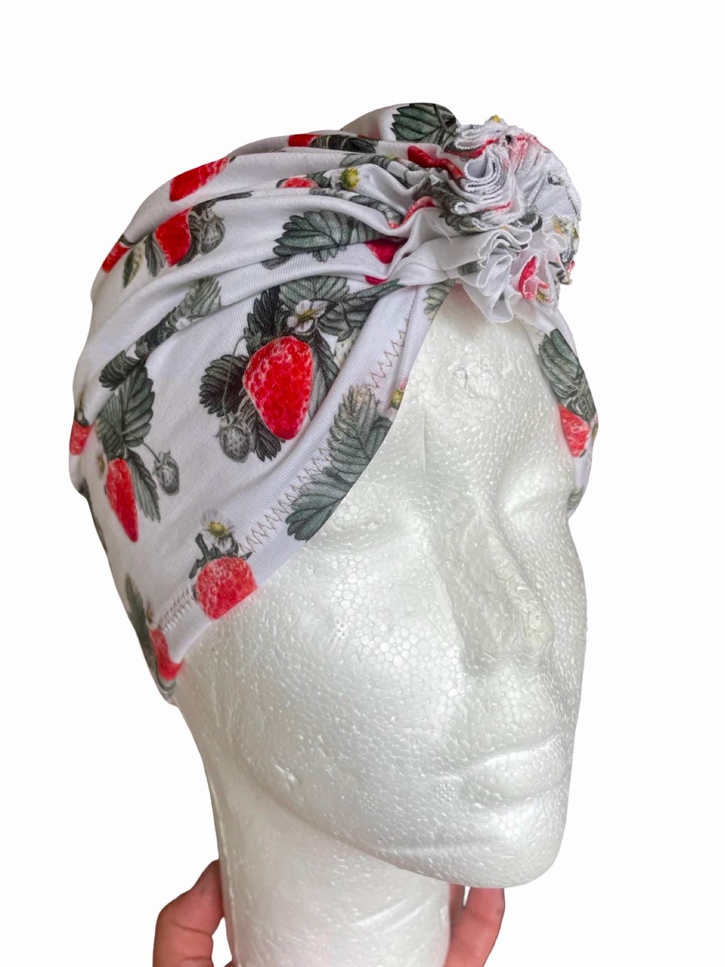 Strawberry handmade turban I Handmade summer baby and toddler turban I Summer strawberry handmade turban