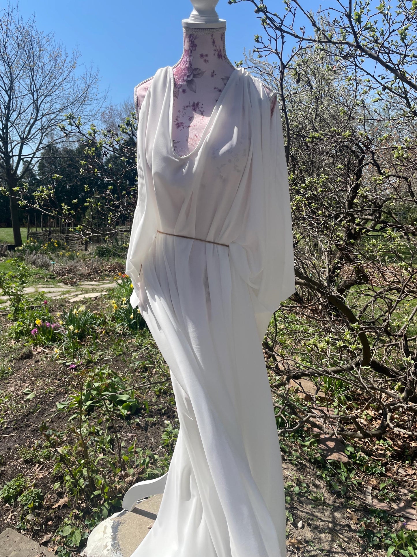 Long Summer Dress, Boho Dress, Wedding Dress, Goddess Dress, Bridesmaid Dress, Slit Summer Dress, Beach Dress, Gift for her